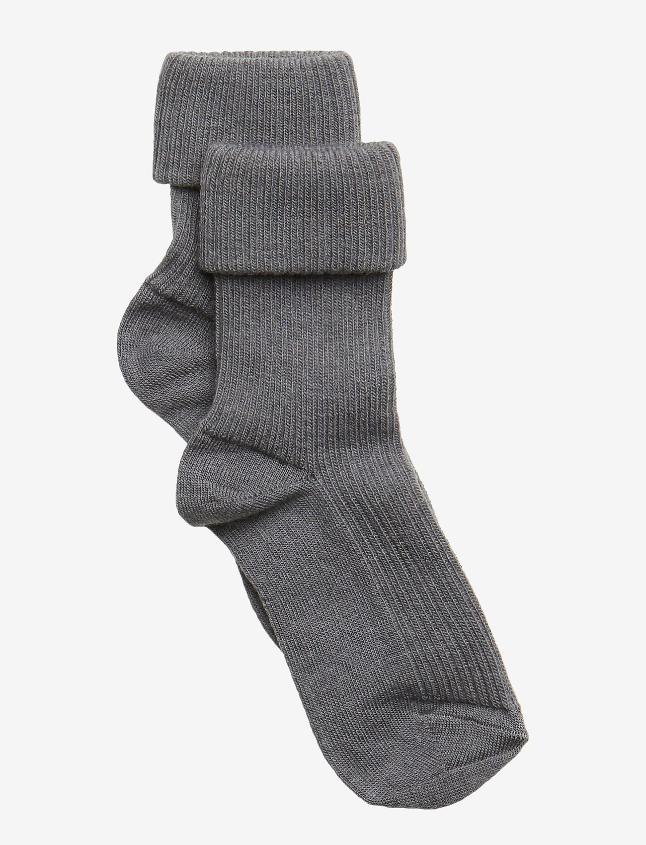 mp Denmark - Wool rib baby socks - sokker - 491/grey marled - 0