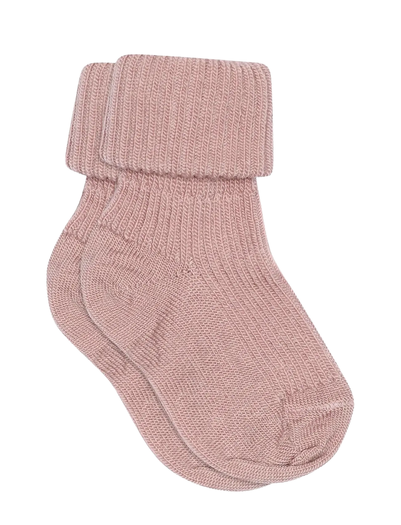 mp Denmark Wool Rib Baby Socks, Børn, Ribstrikkede Babysokker, Pink, Str: 22/24