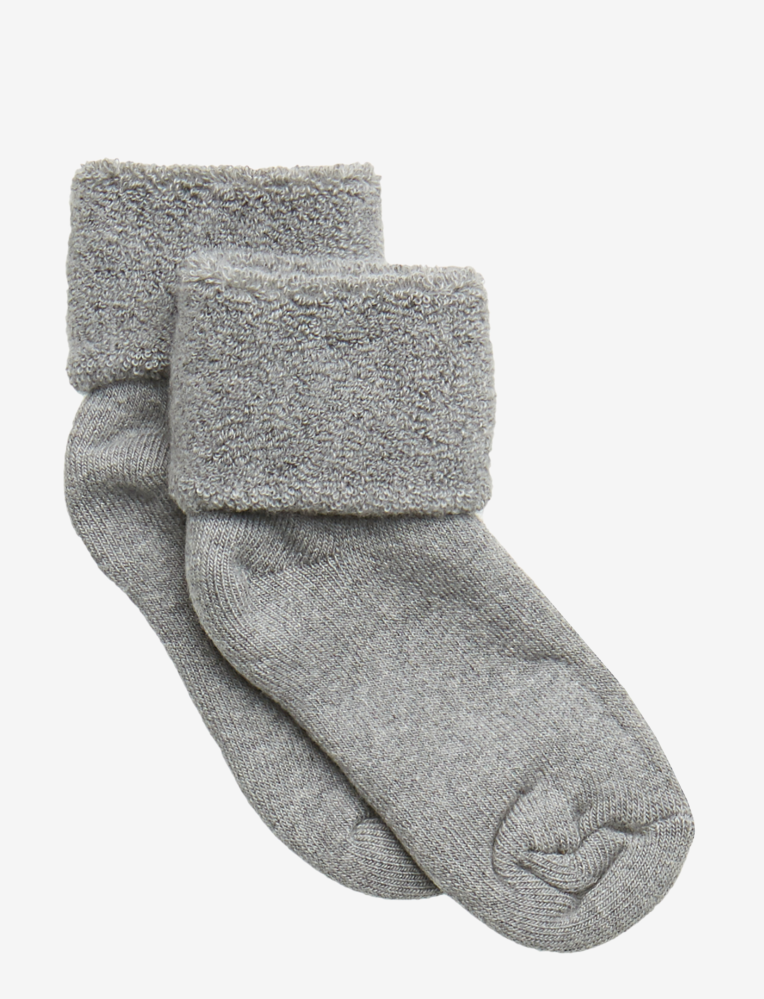 mp Denmark Cotton Baby Sock, Børn, Manchet Baby Sokker, Grå, Str: 22/24