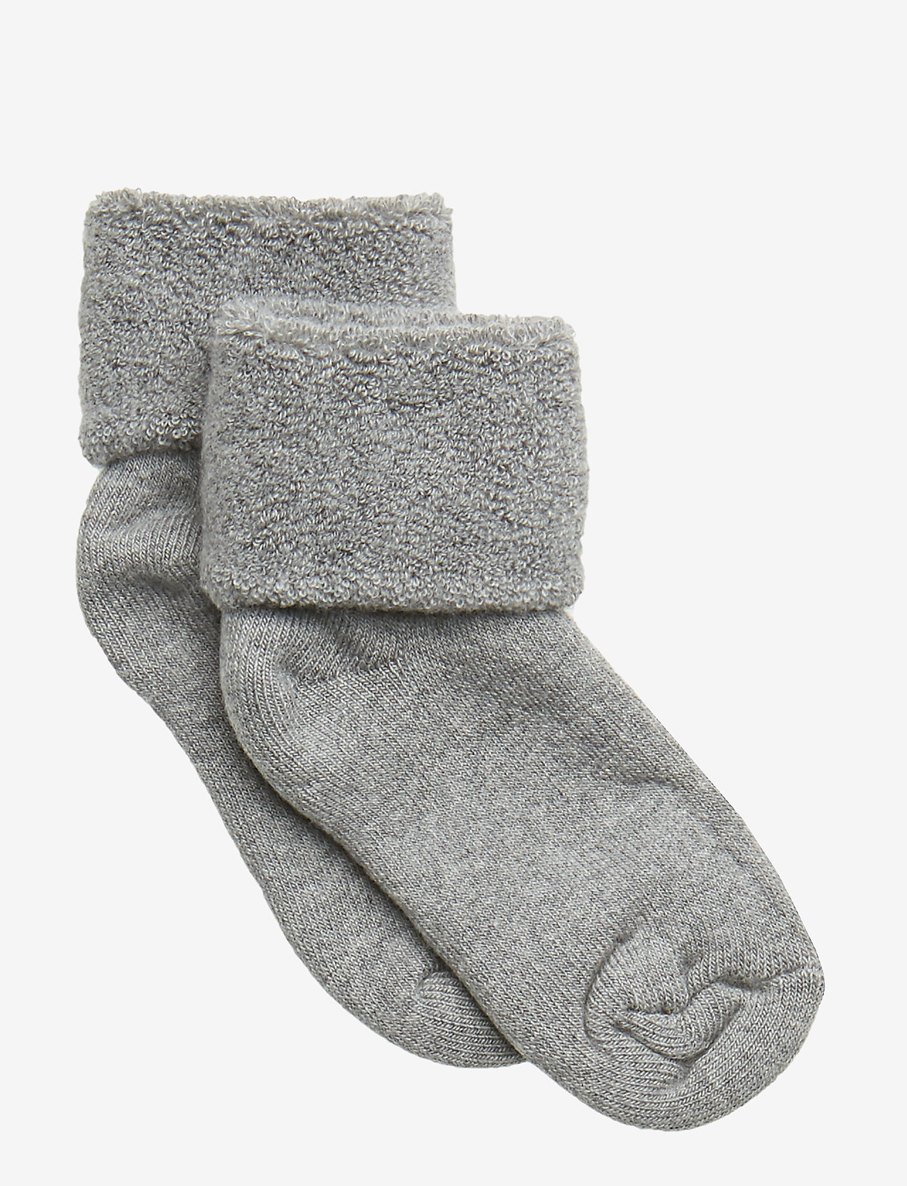 mp Denmark - Cotton baby sock - bebisstrumpor - grey melange - 0