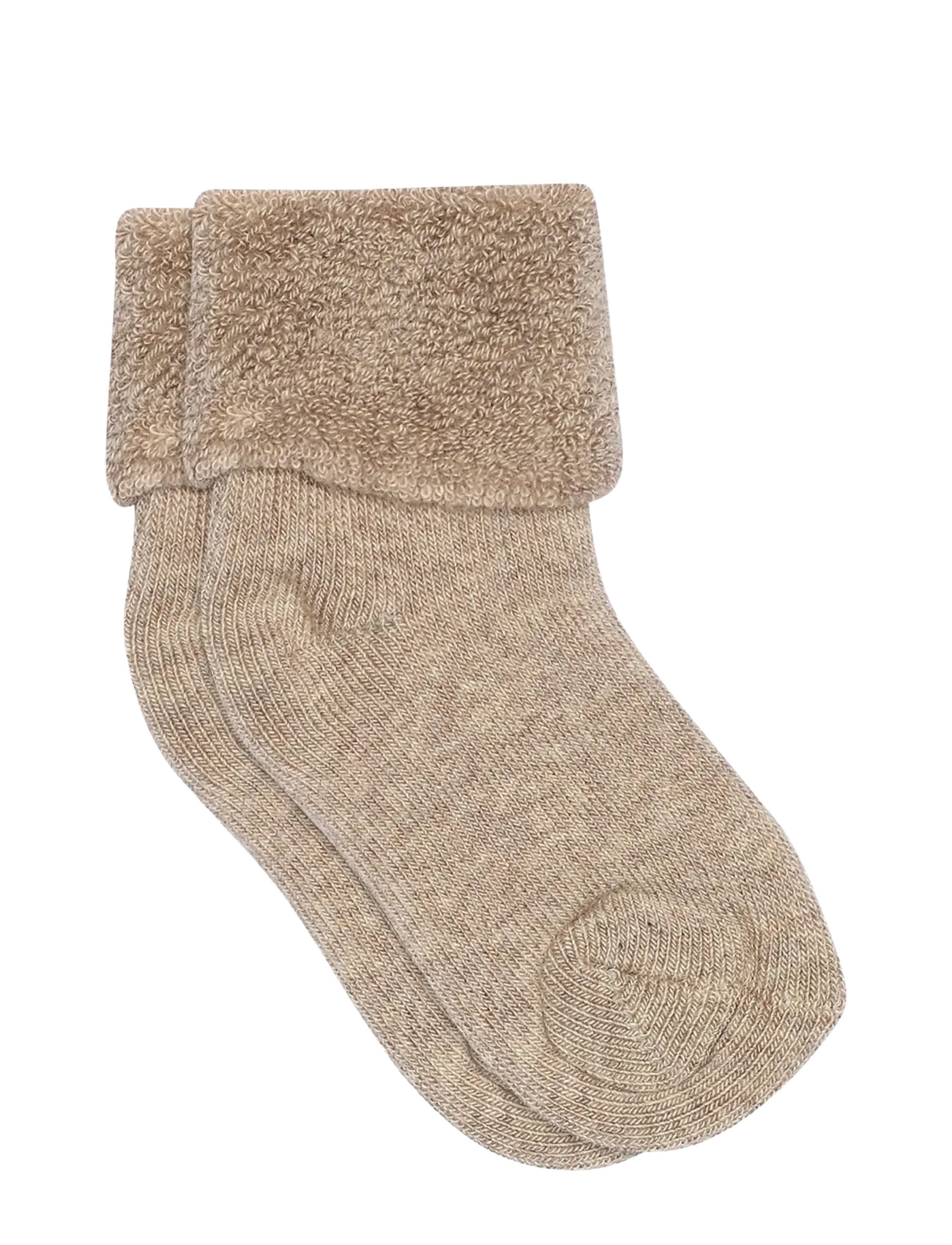 mp Denmark Cotton Baby Sock, Børn, Manchet Baby Sokker, Brun, Str: 15/16