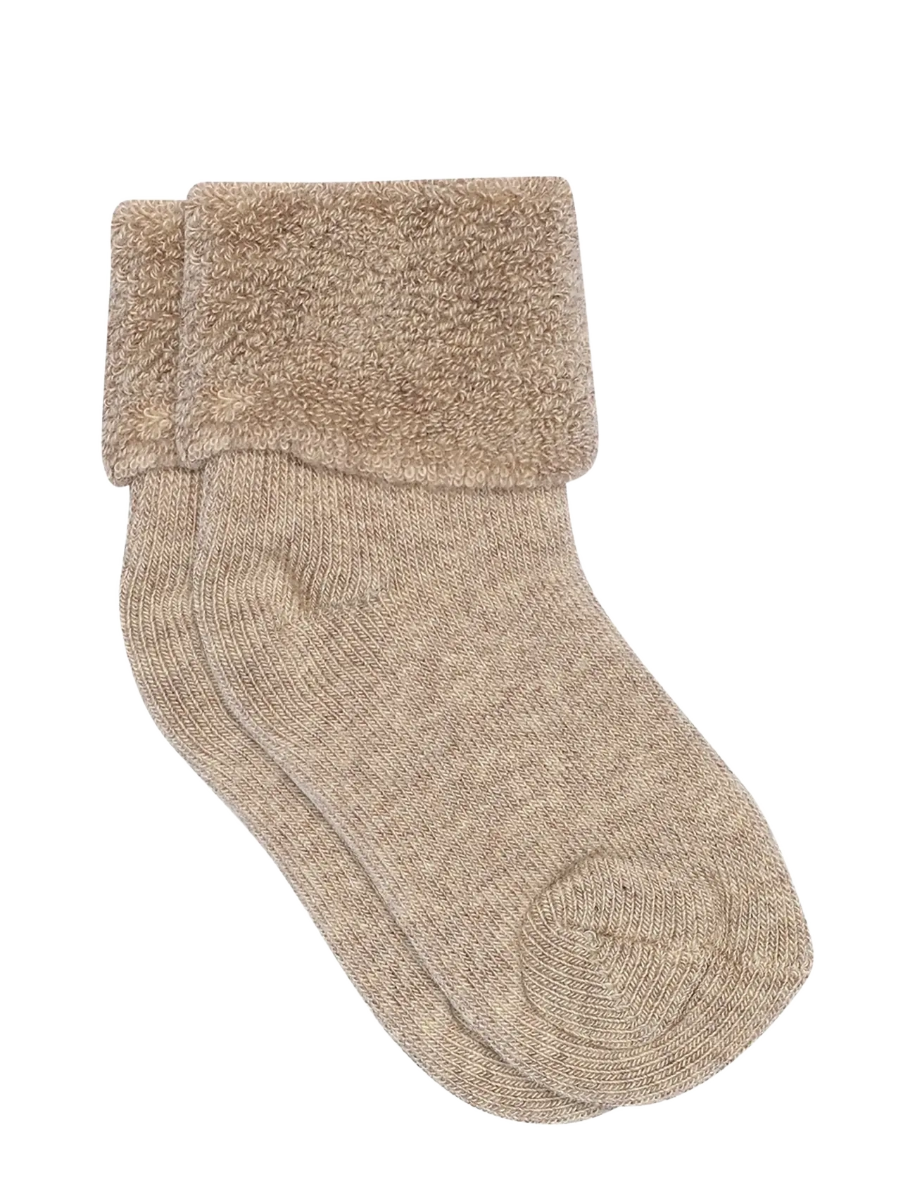 Cotton baby sock - LIGHT BROWN MELANGE