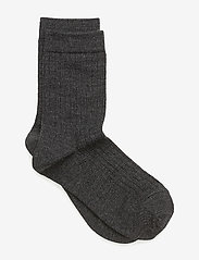 mp Denmark - Wool rib socks - strümpfe - 497/dark grey - 0
