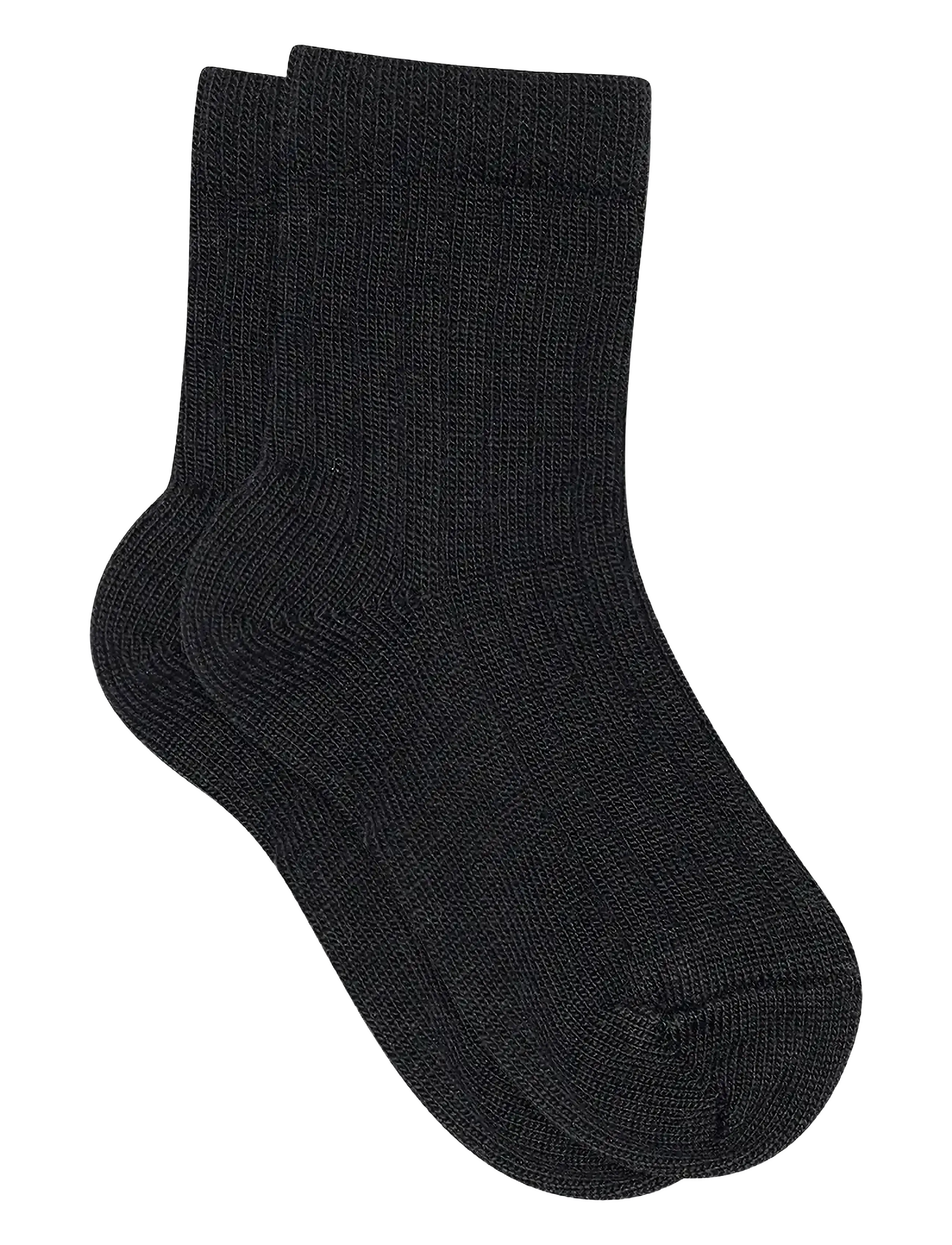 mp Denmark Wool rib socks - mp Kids - BLACK / grey
