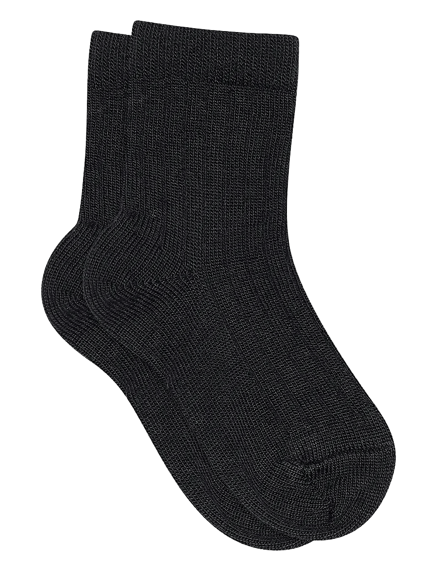 mp Denmark - Wool rib socks - strümpfe - black - 1