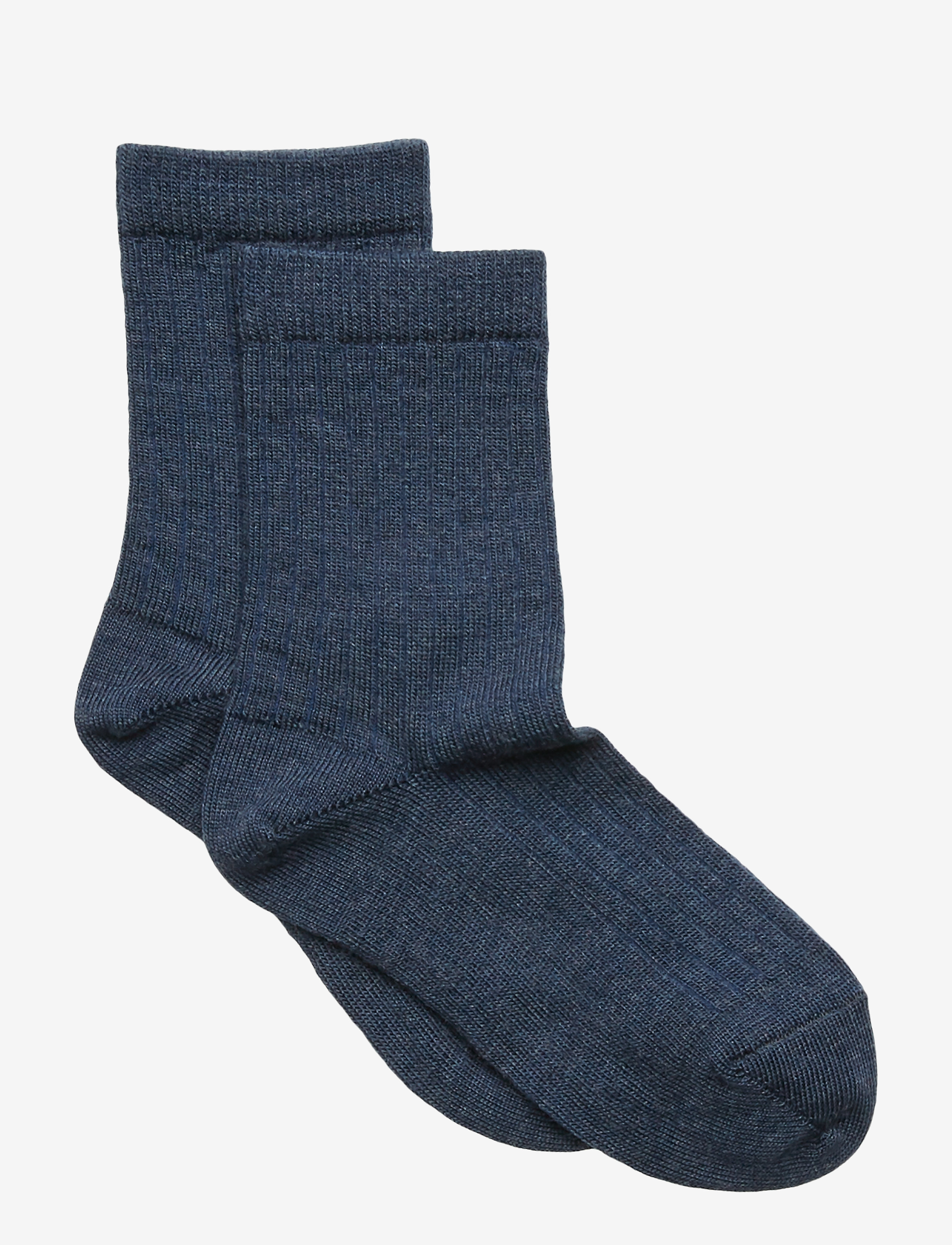 mp Denmark Wool rib socks - Strømper & Strømpebukser - DARK DENIM MELANGE / blue