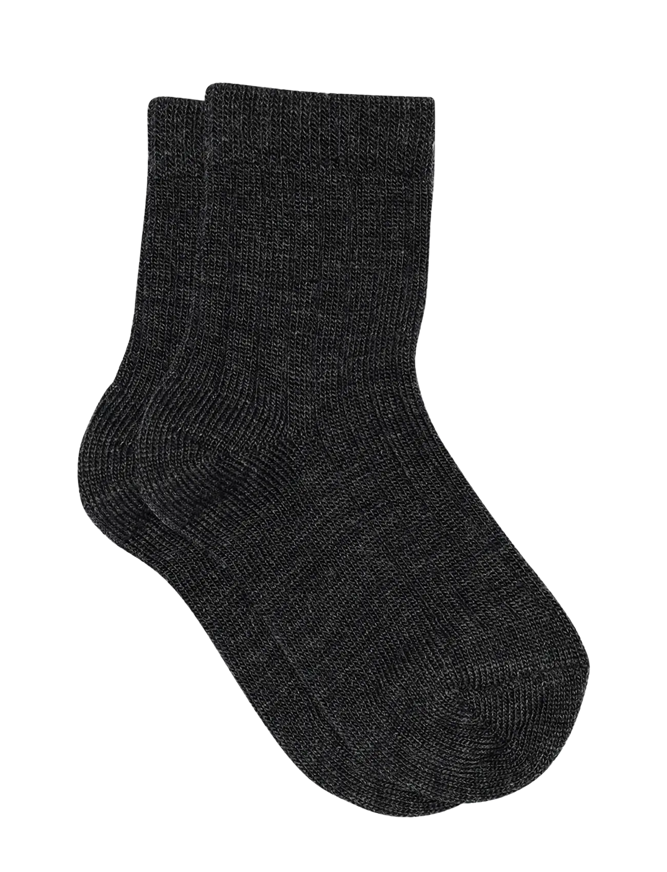 mp Denmark Wool rib socks - Kleidung - DARK GREY MELANGE / grey