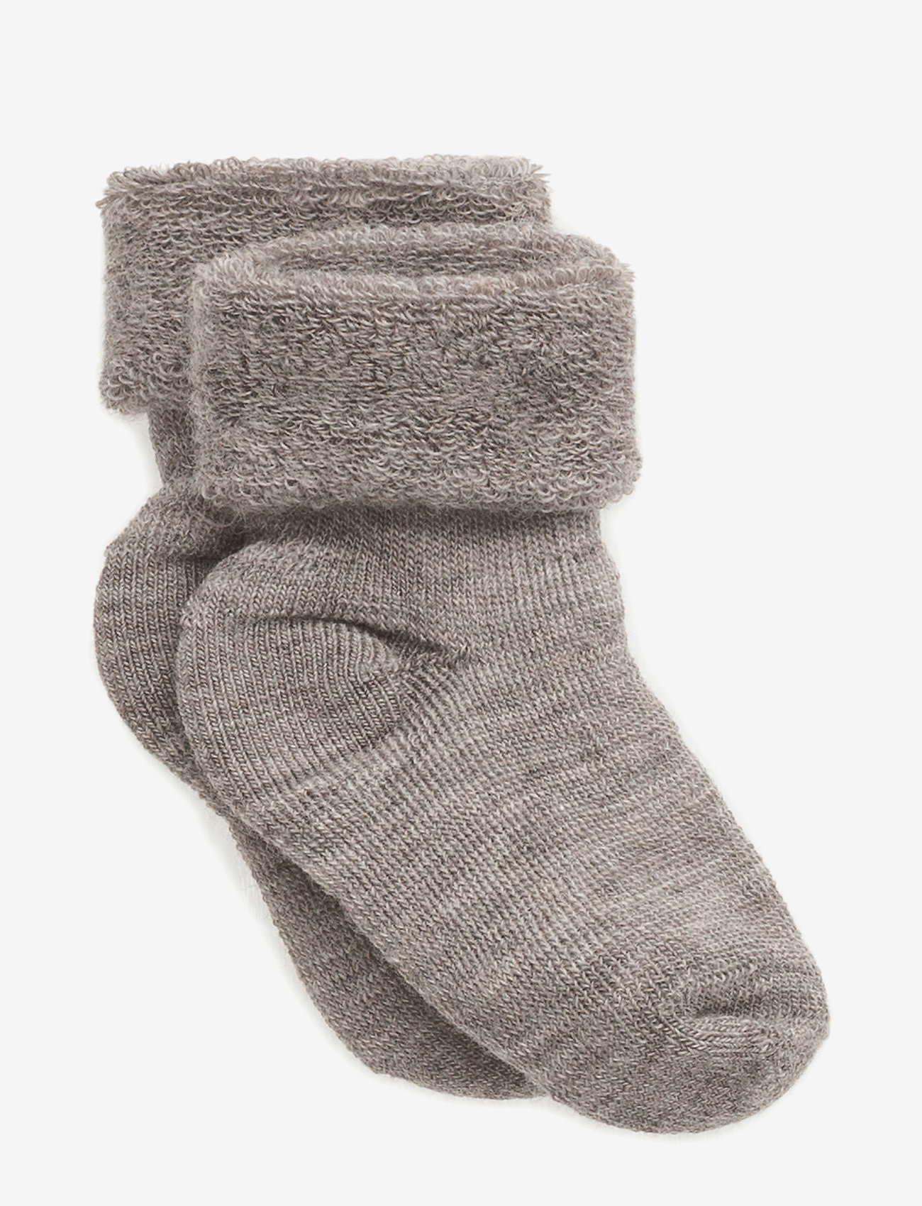 mp Denmark Wool baby socks - Baby-Socken - LIGHT BROWN MELANGE / grey
