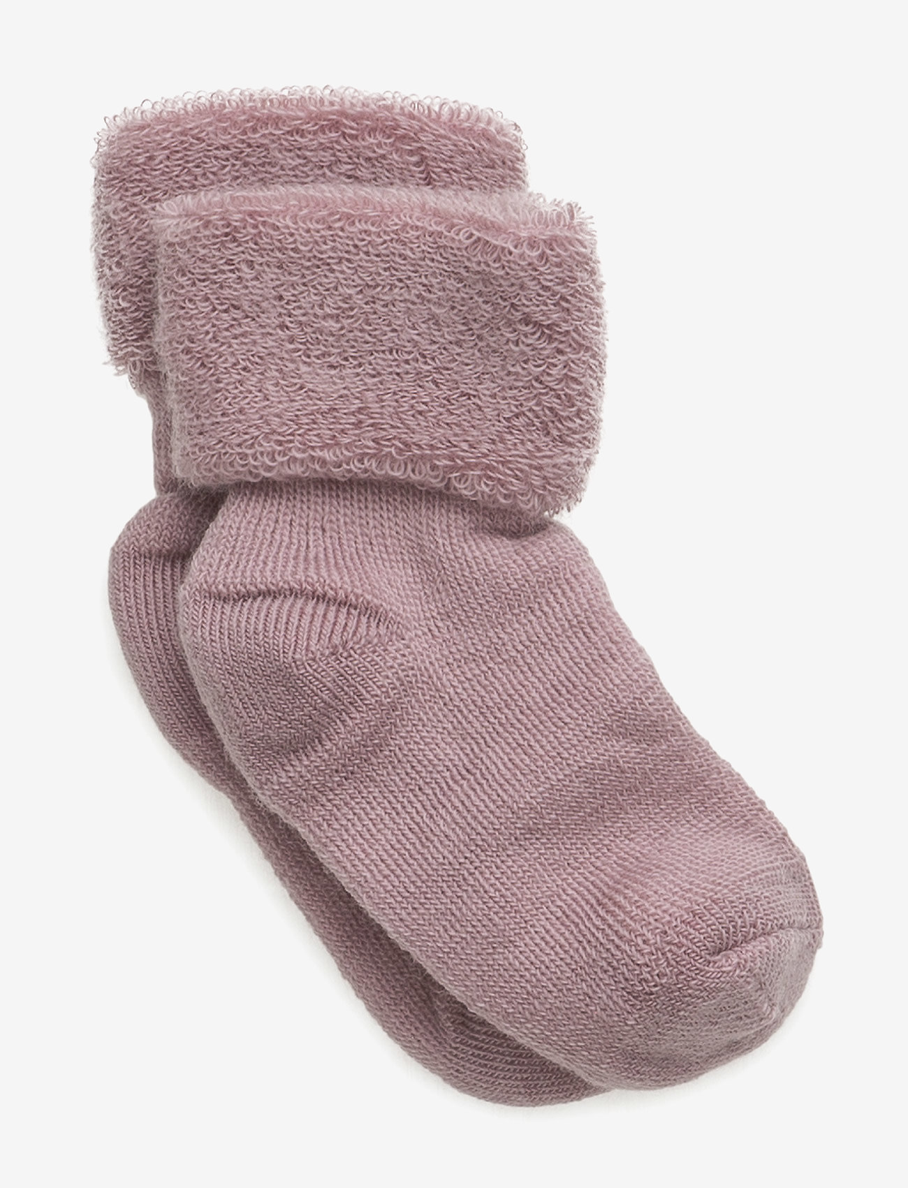 mp Denmark - Wool baby socks - babysokker - wood rose - 0