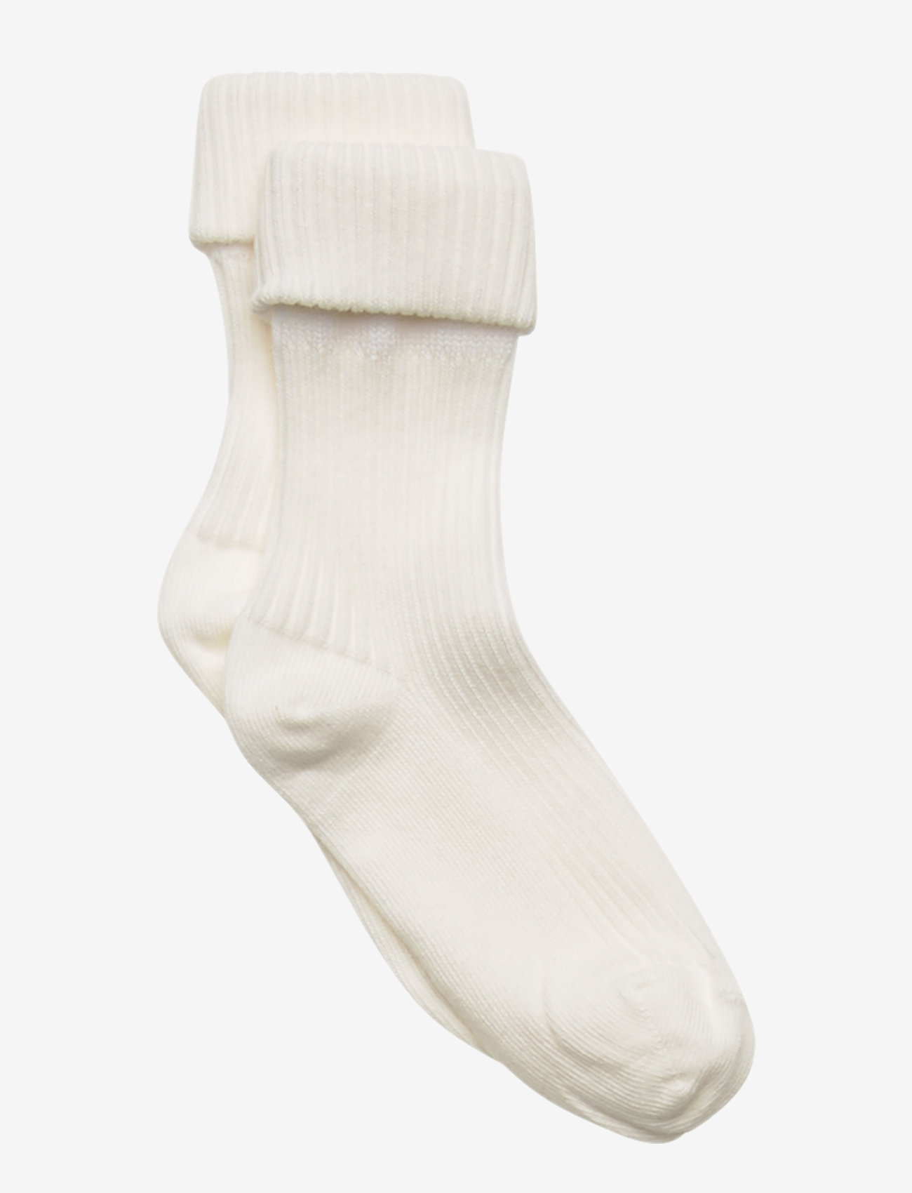 mp Denmark - Cotton rib baby socks - snow white - 0