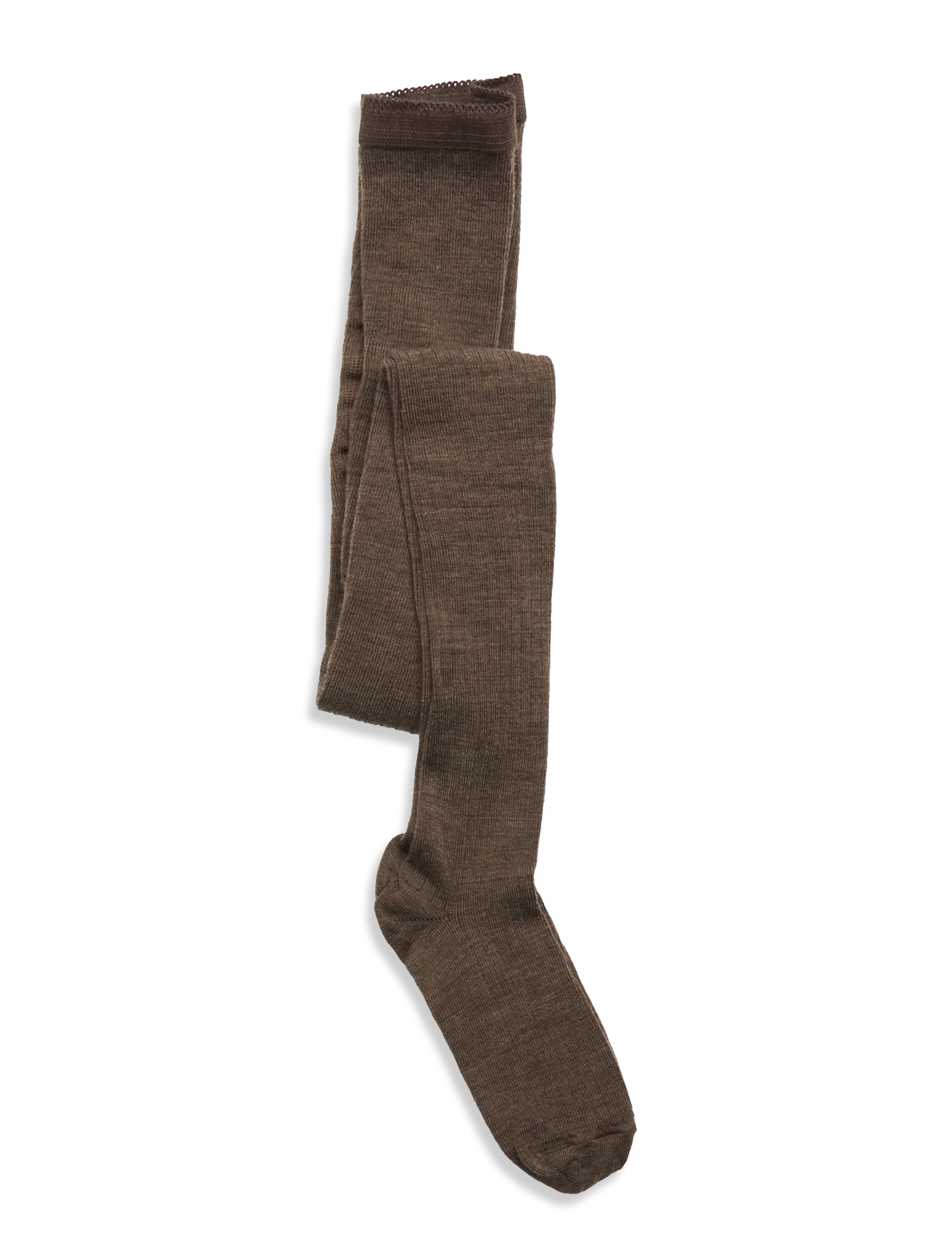 mp Denmark Wool Rib Tights, 128, Brown, Sokker Og Strømpebukser > Strømpebukser, Børn
