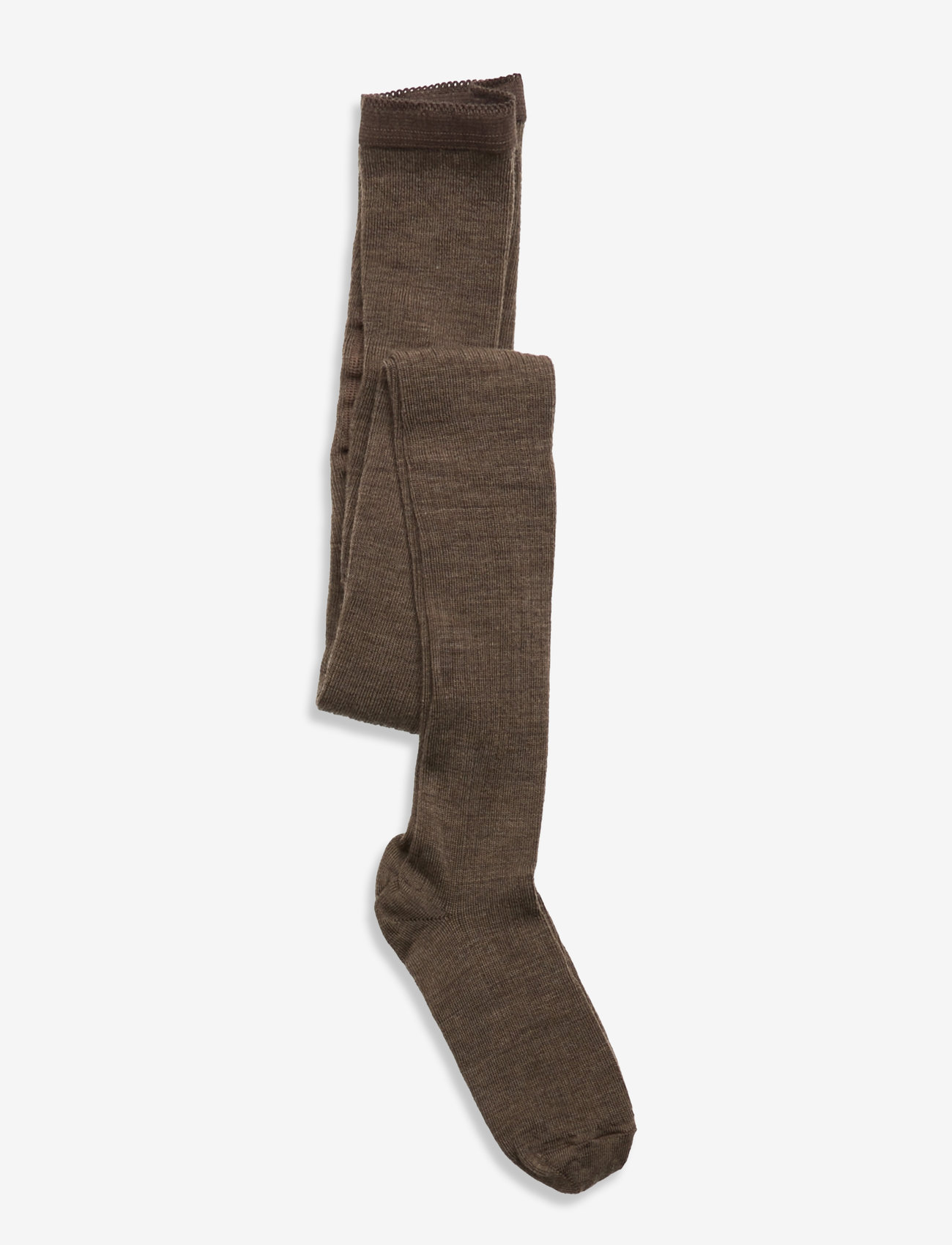 mp Denmark - Wool rib tights - strumpbyxor - brown melange - 0