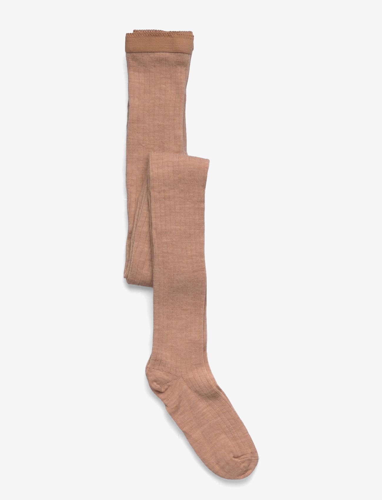 mp Denmark - Wool rib tights - strømpebukser - camel melange - 0