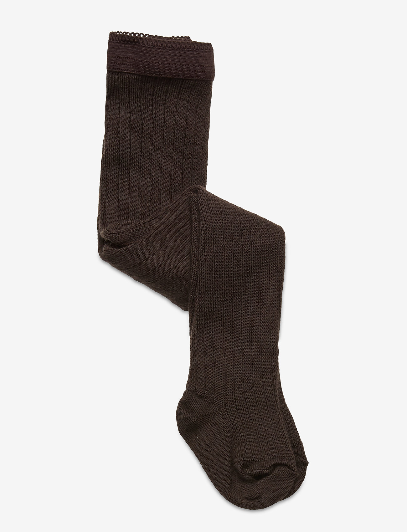 mp Denmark - Wool rib tights - laveste priser - dark brown - 0