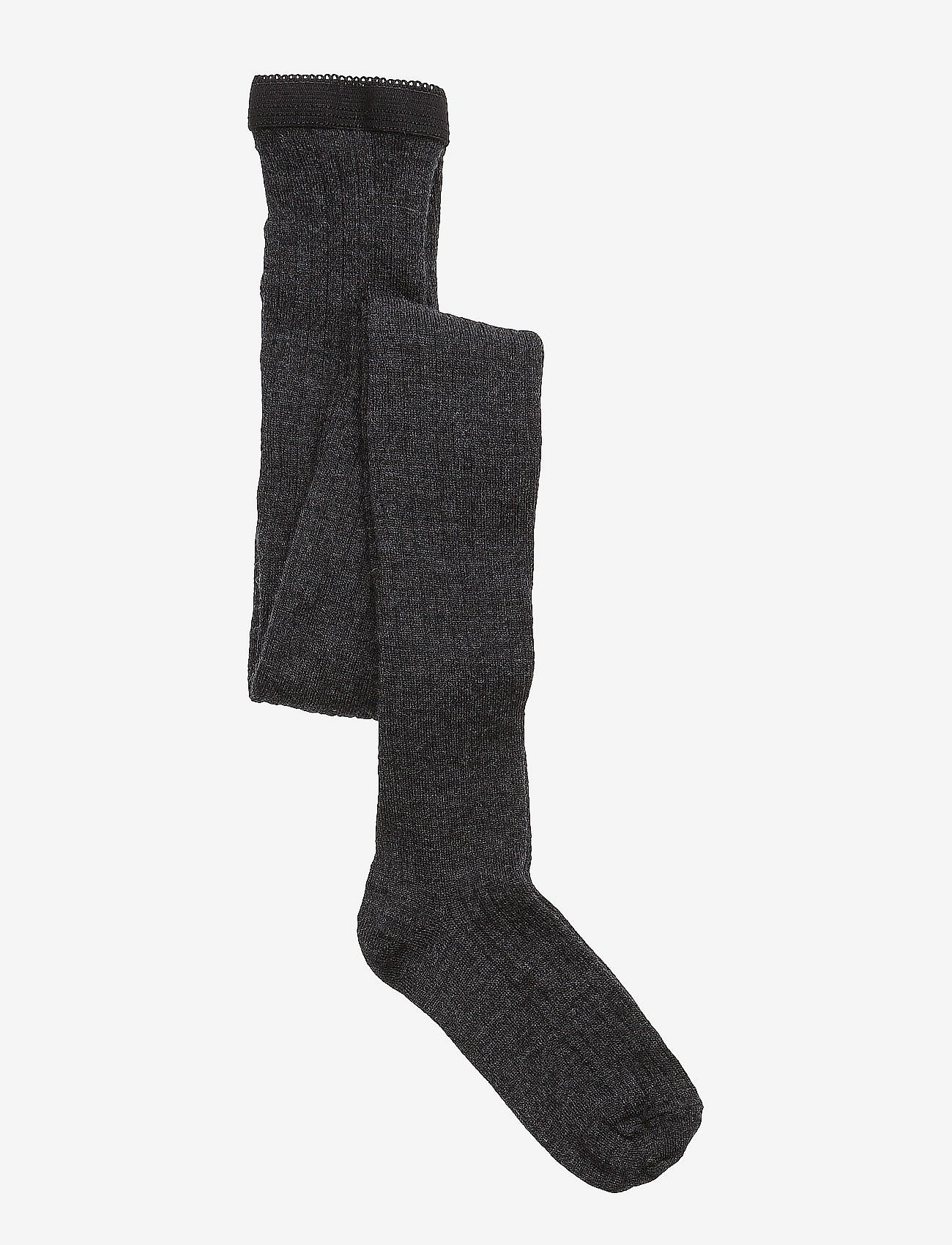 MP 128 Wool Rib Tights 497 Dark Grey Melange str. 9-10år/140 cm