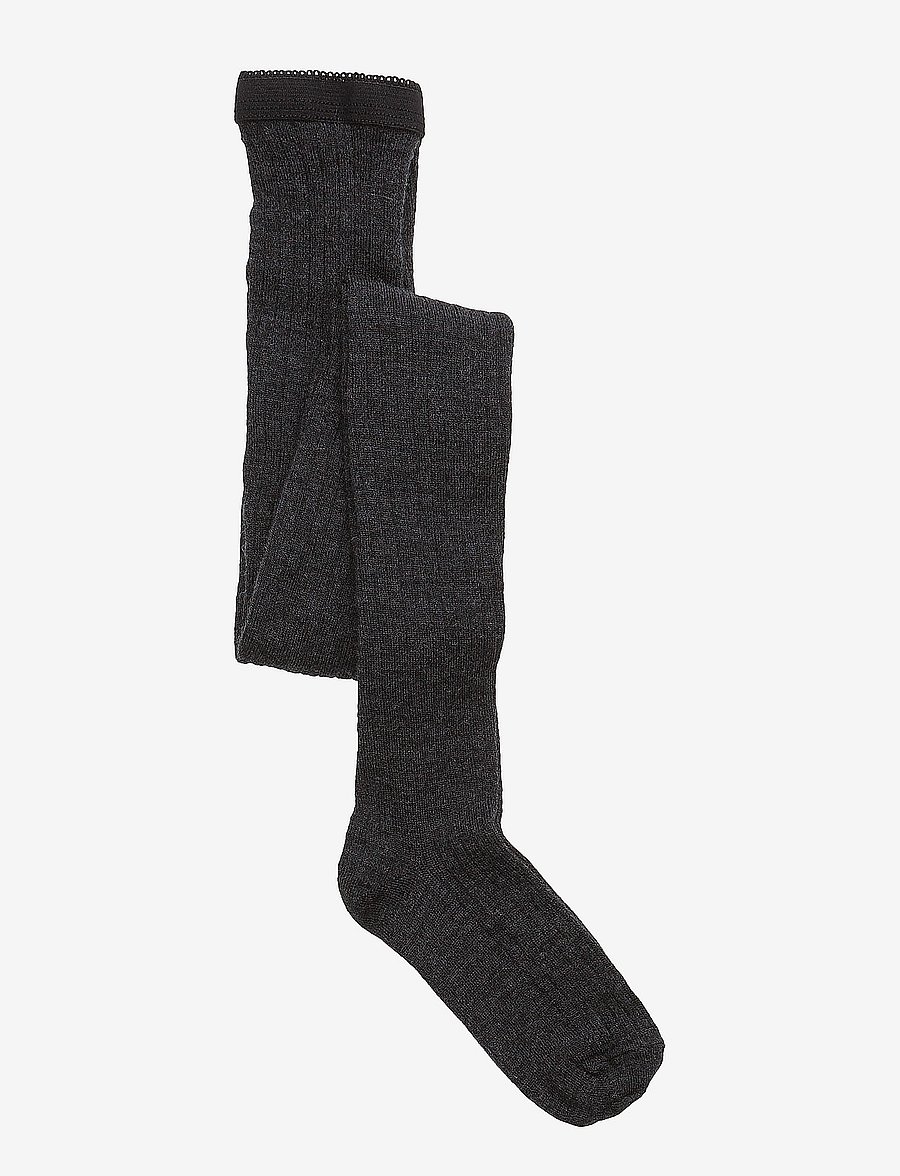 mp Denmark - Wool rib tights - strumpfhosen - dark grey melange - 0