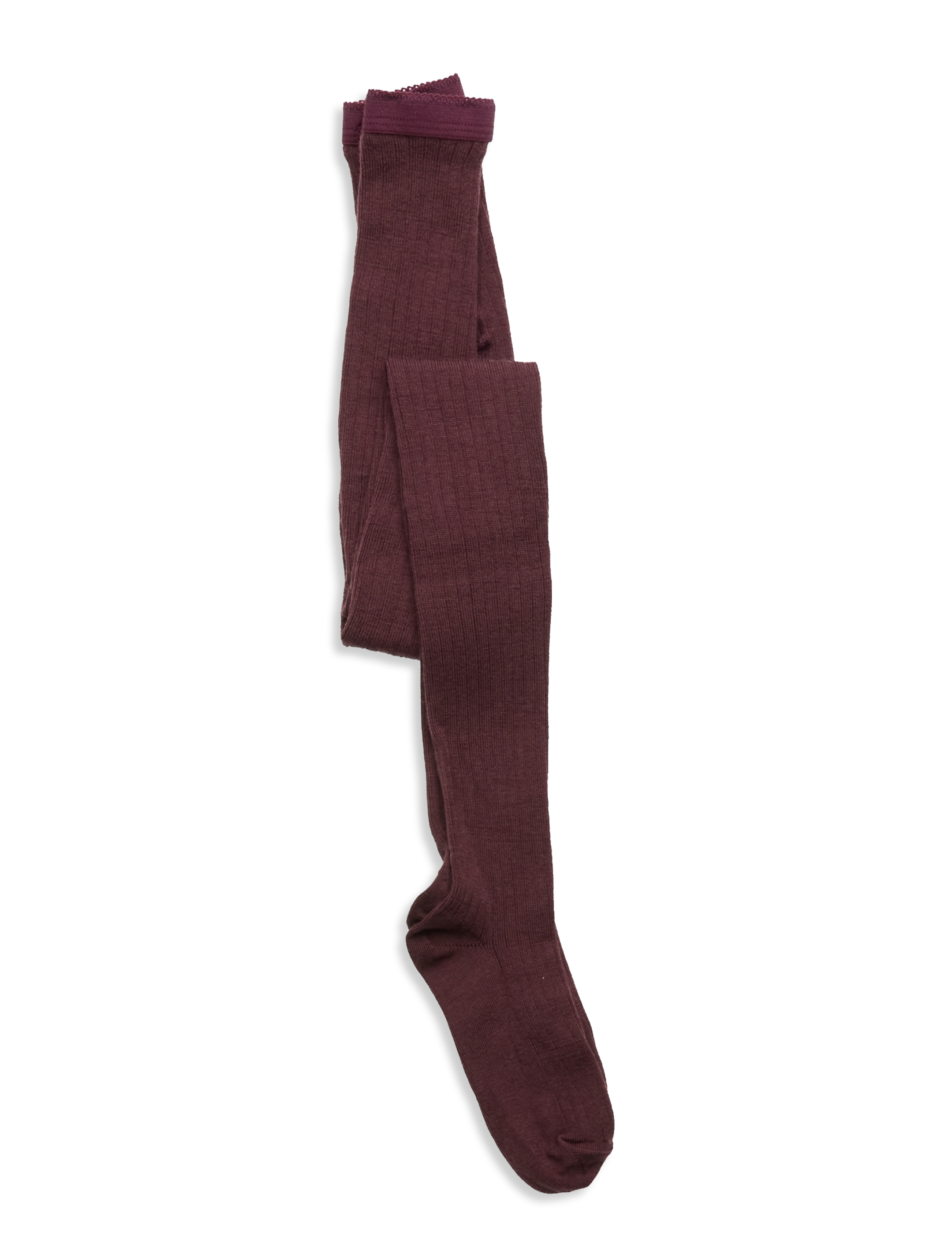 MP 128 Wool Rib Strømpebukser 36 Grape Skin str. 70