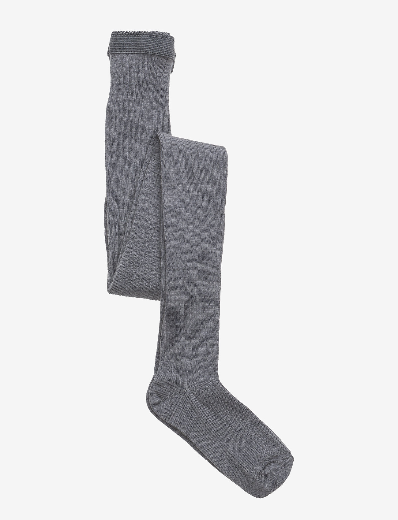 mp Denmark - Wool rib tights - strømpebukser - grey melange - 1
