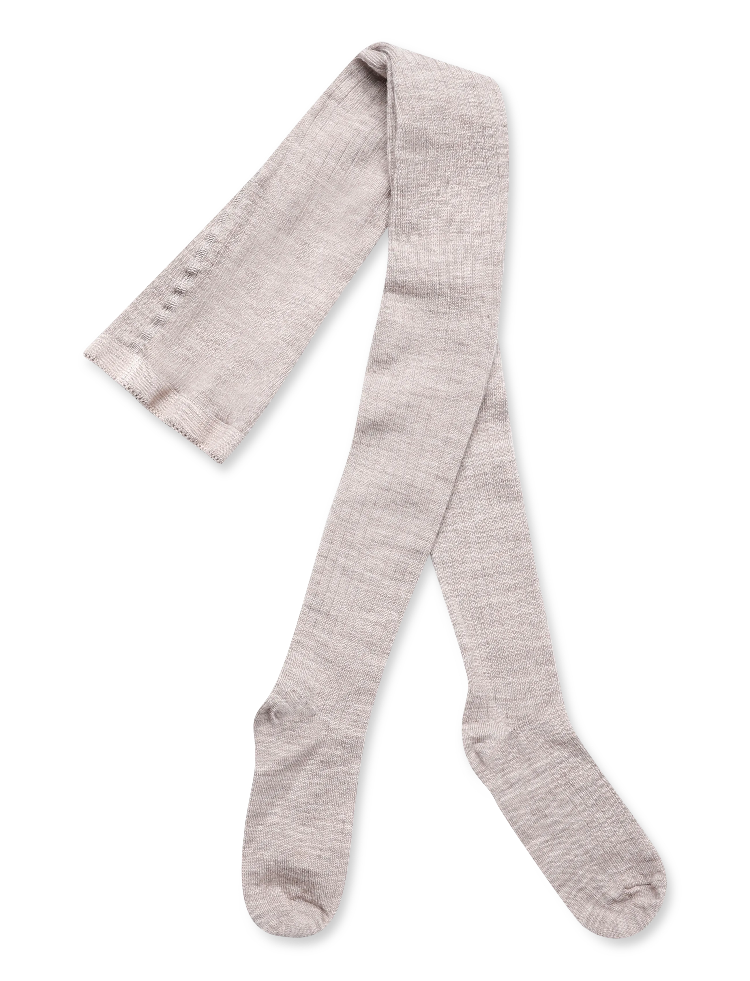 mp Denmark Wool rib tights - Strumpbyxor - LIGHT BROWN MELANGE / beige
