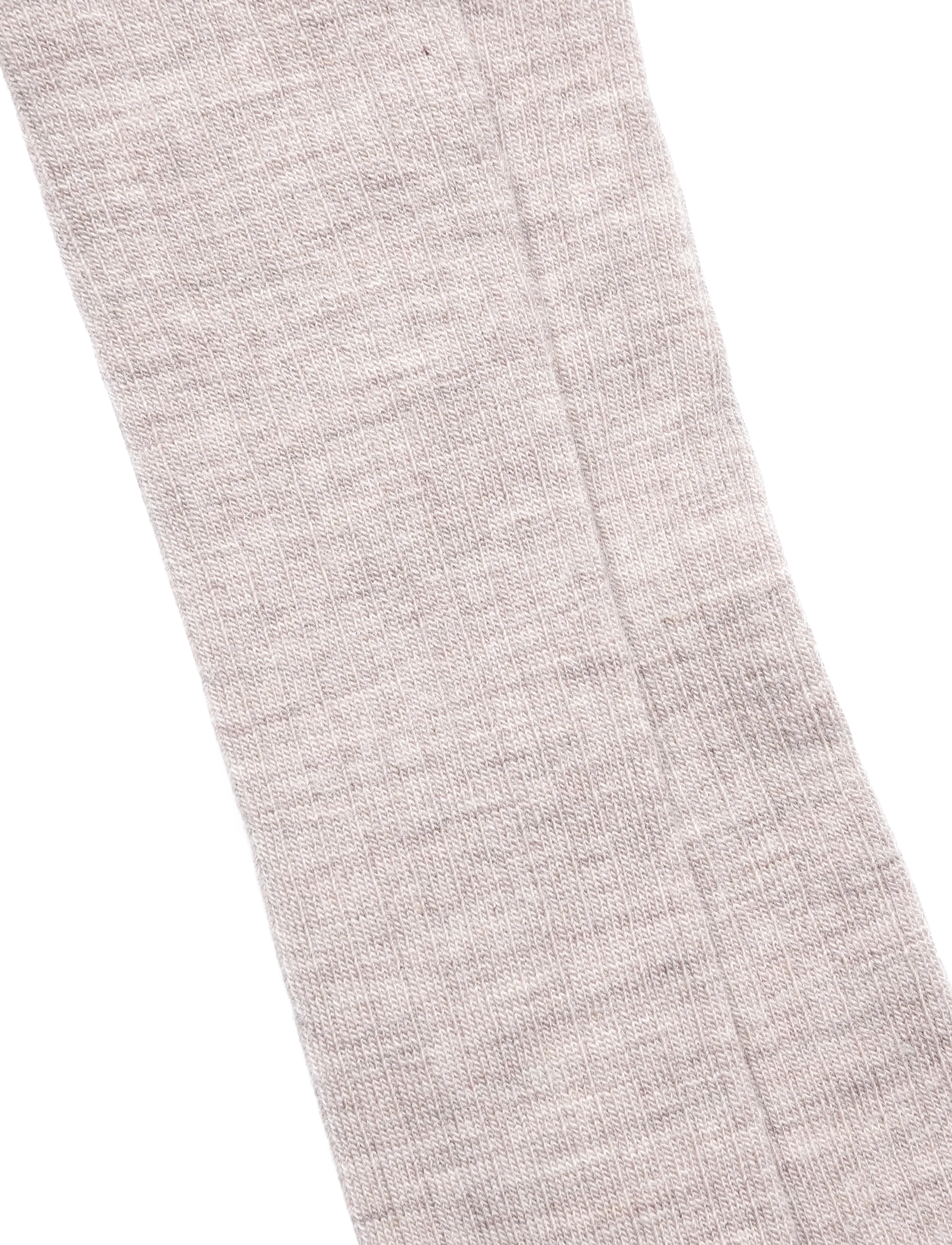 mp Denmark - Wool rib tights - strumpbyxor - light brown melange - 1