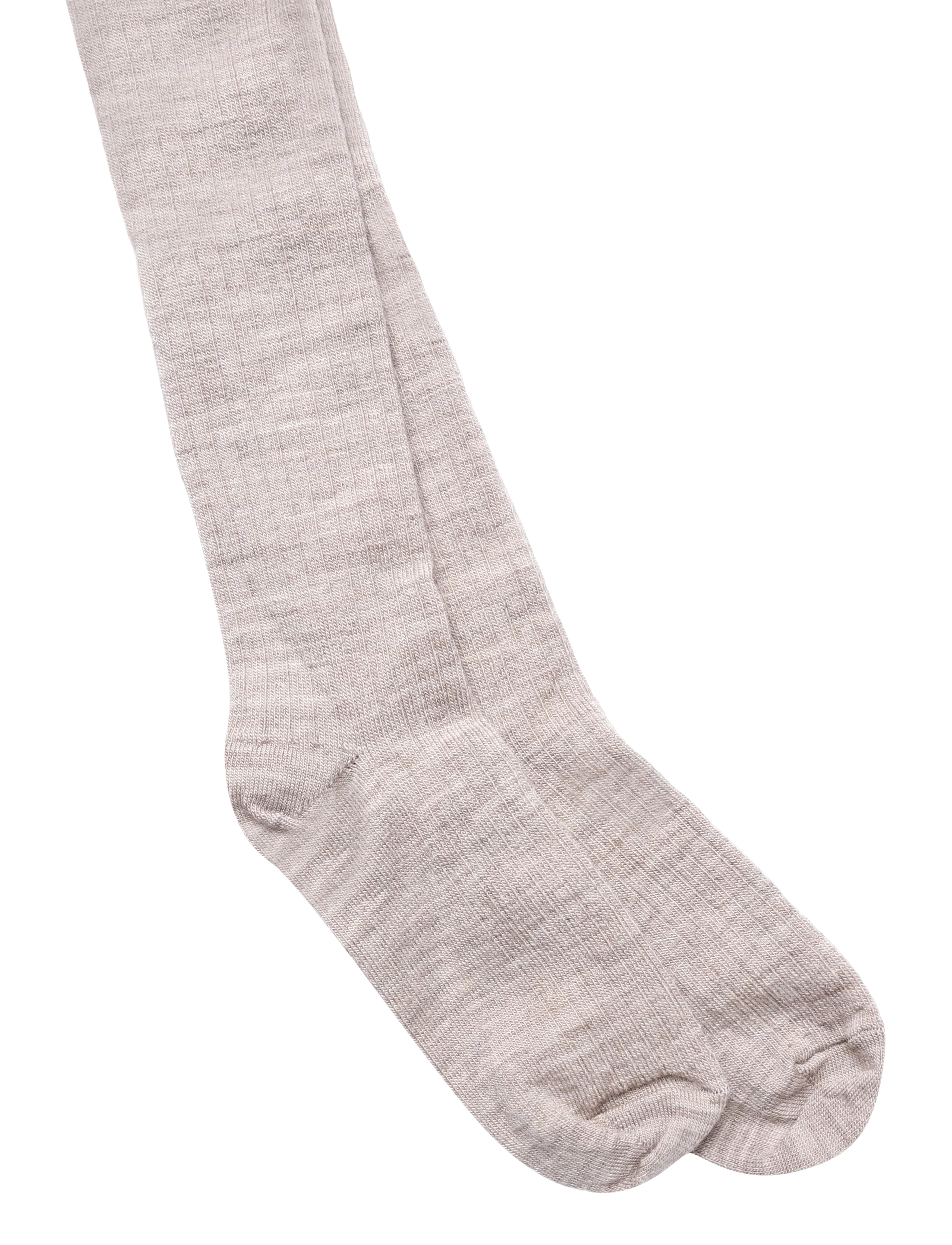 mp Denmark - Wool rib tights - strumpbyxor - light brown melange - 2