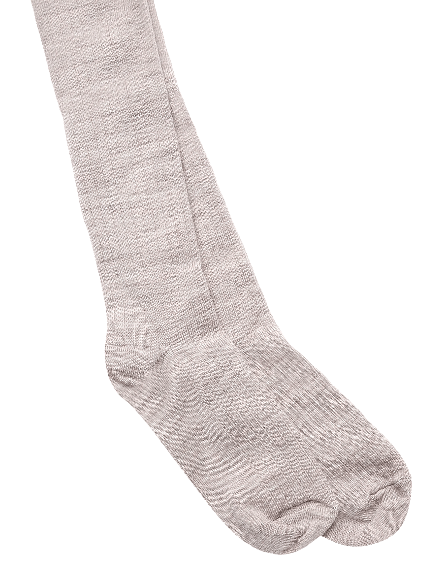 mp Denmark - Wool rib tights - strumpbyxor - light brown melange - 2