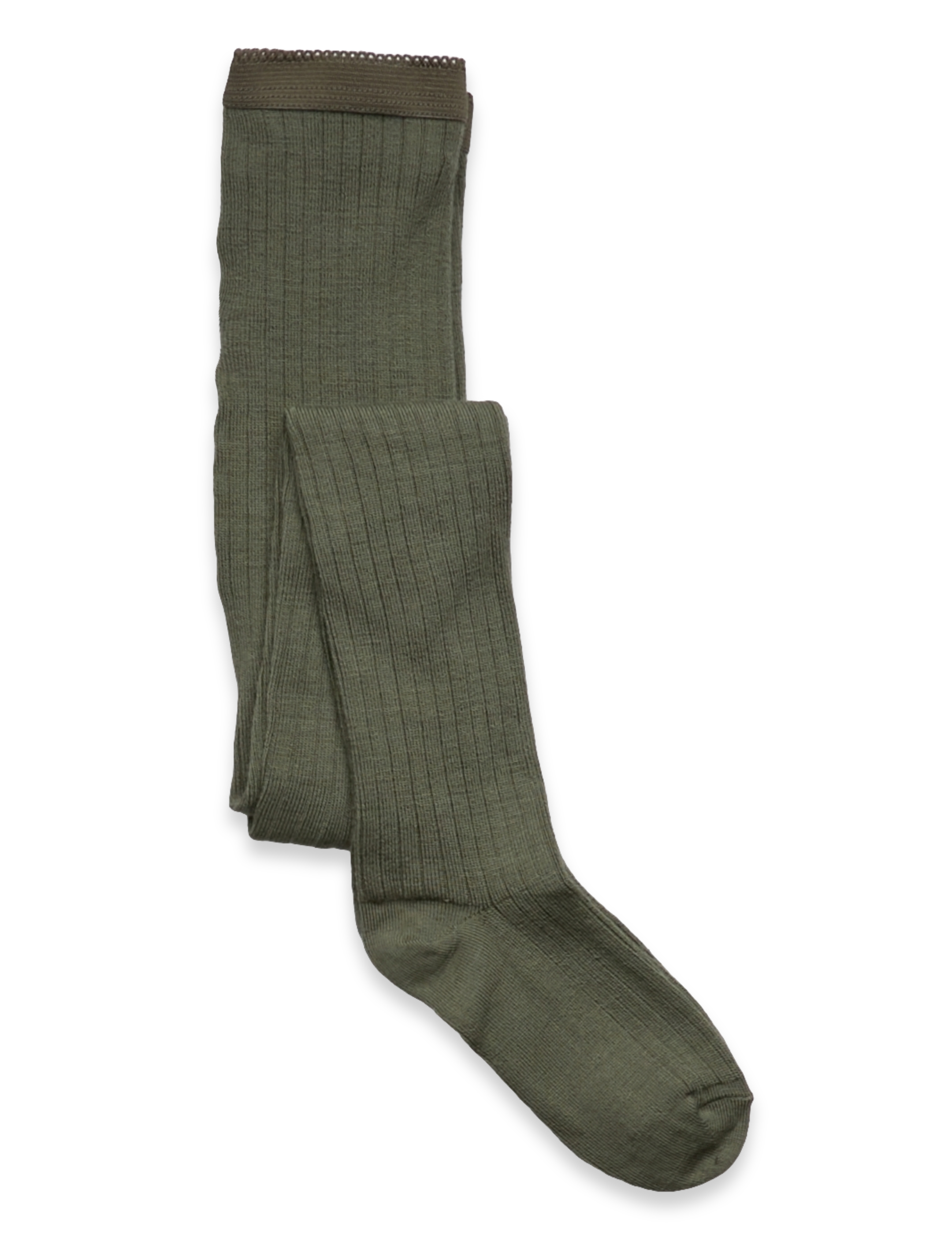 mp Denmark Wool Rib Tights, 98, Socken & Strumpfhosen, Khakigrün - Kinder