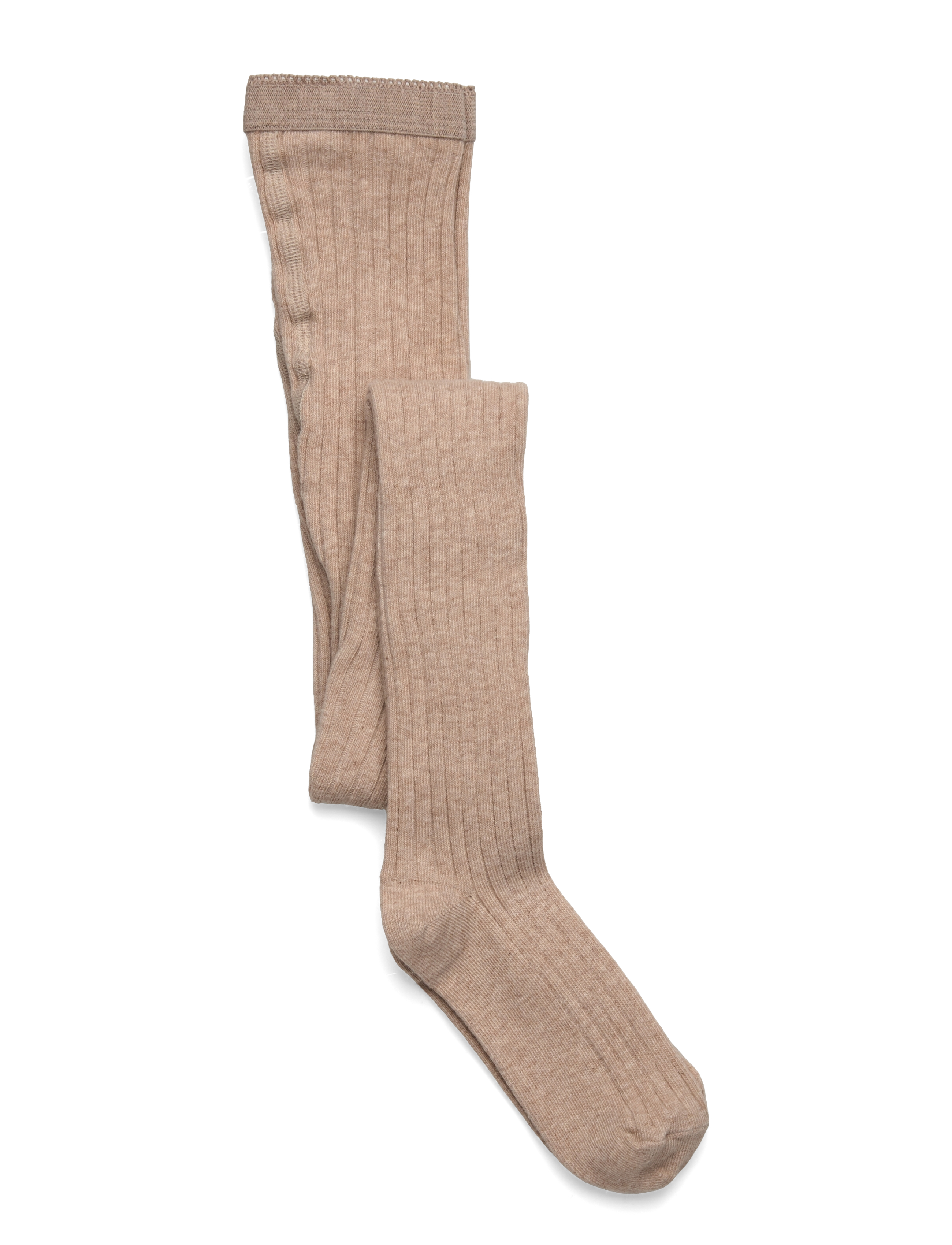 mp Denmark Cotton rib tights - mp Kids - BEIGE MELANGE / beige