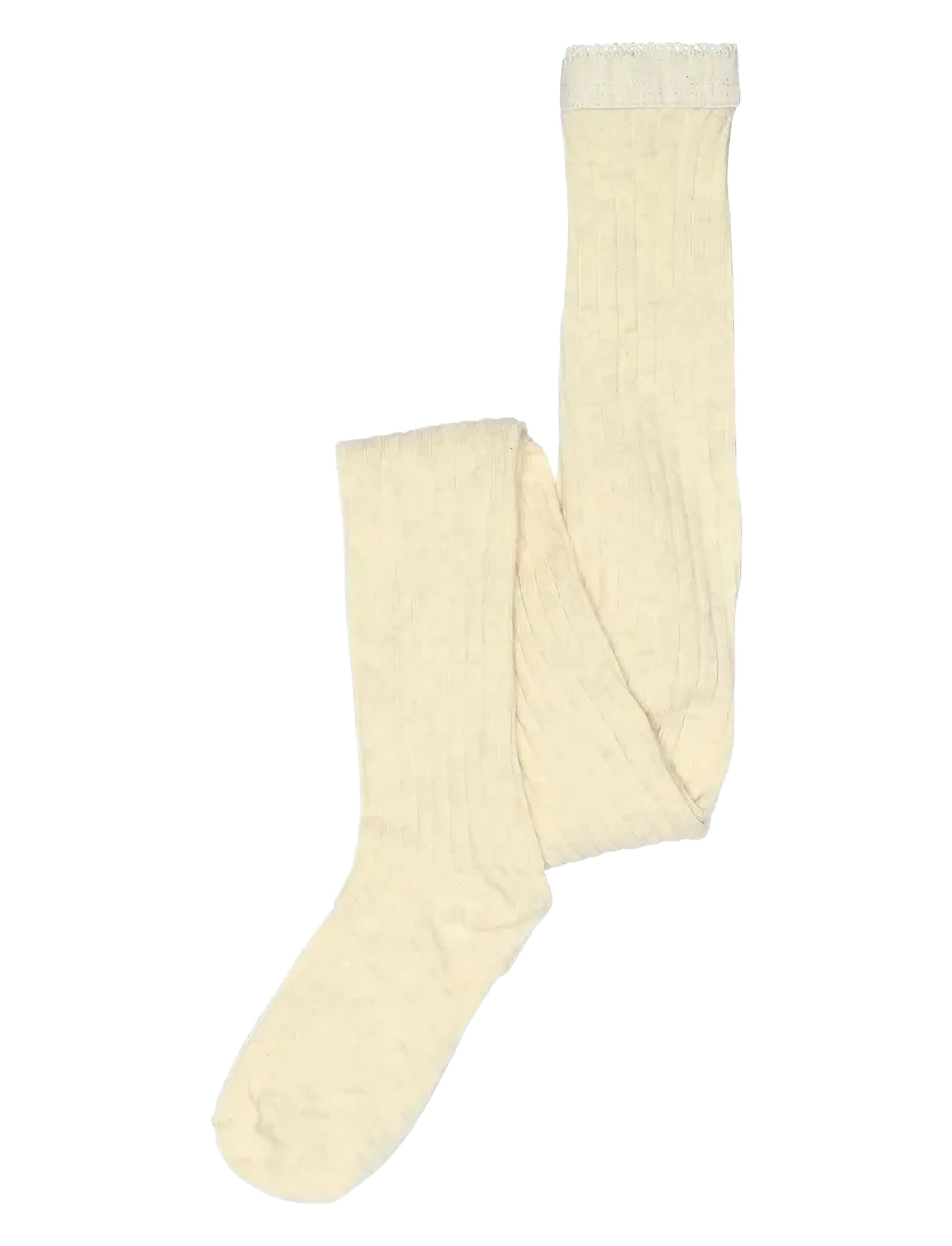 mp Denmark Cotton rib tights - Strømpebukser - CREME MELANGE / cream