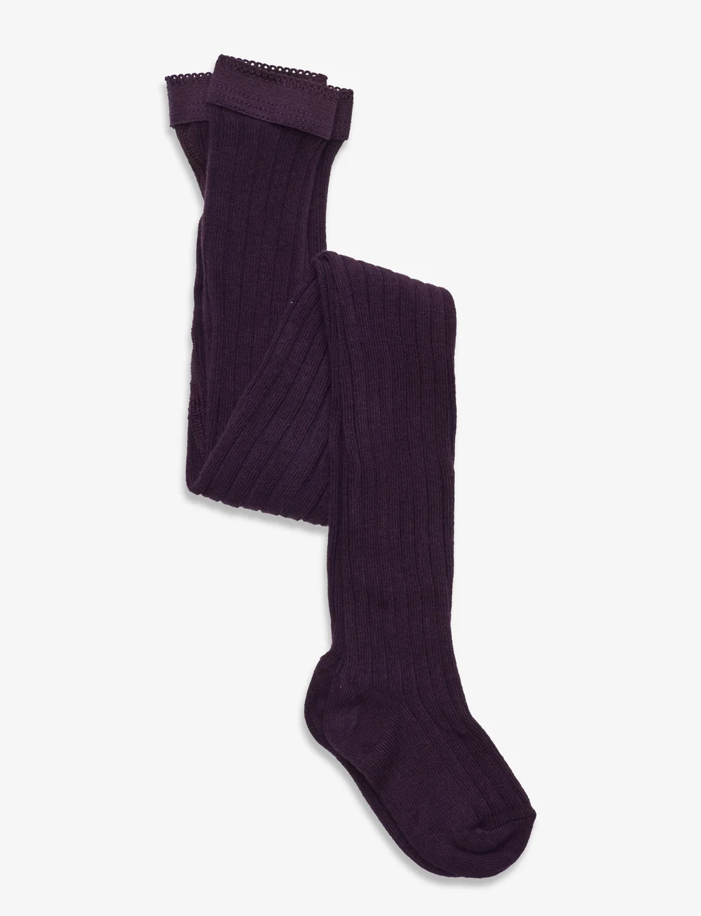 mp Denmark - Cotton rib tights - strømpebukser - dark purple - 0