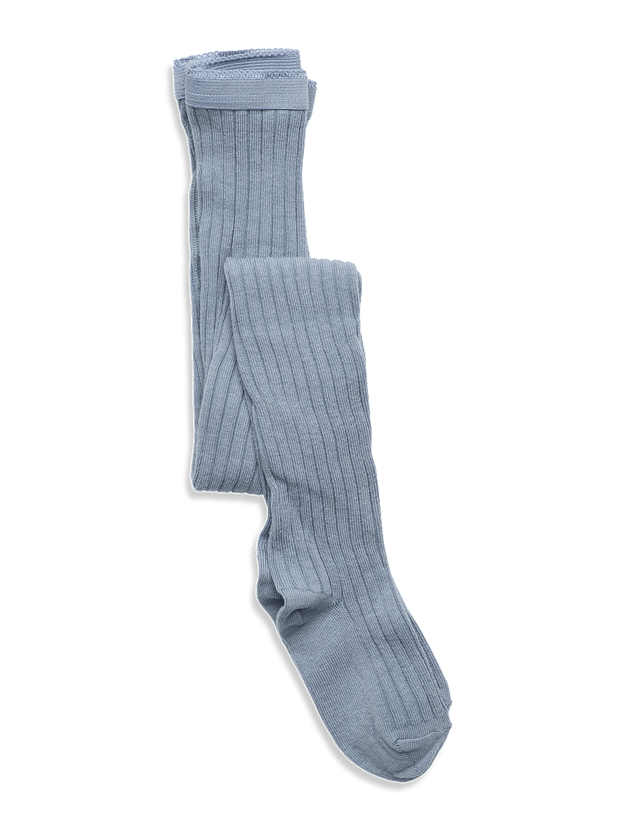 mp Denmark - Cotton rib tights - strumpbyxor - dusty blue - 0