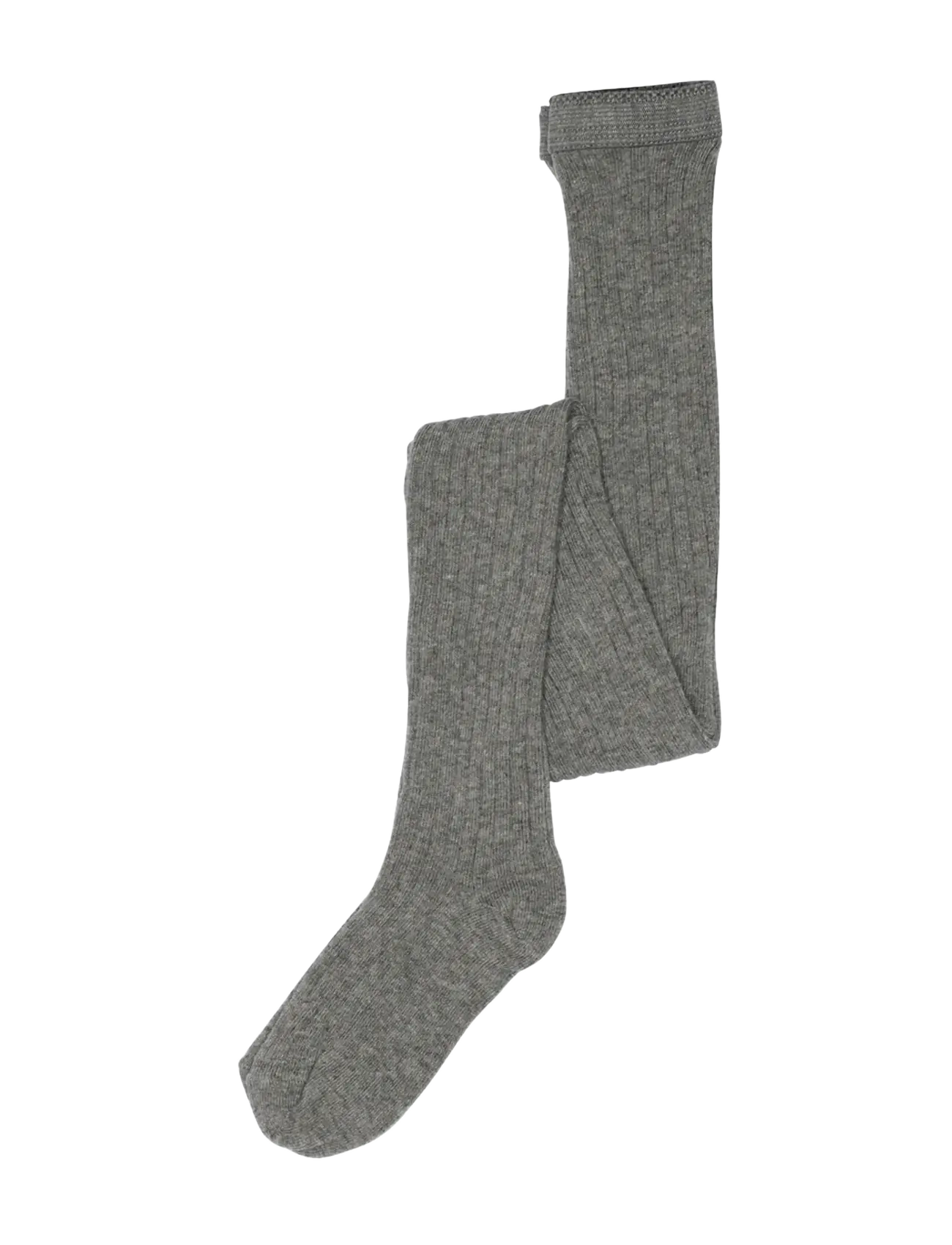 Cotton rib tights - GREY MELANGE