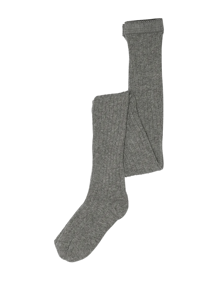 mp Denmark - Cotton rib tights - strumpfhosen - grey melange - 0
