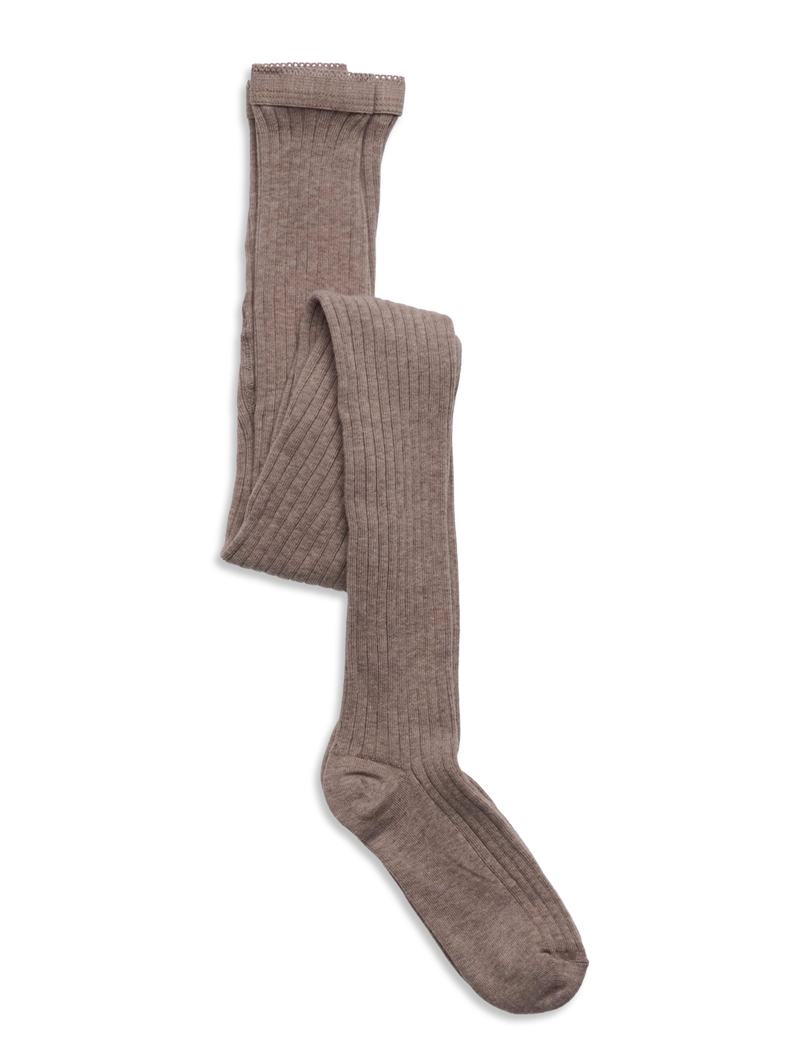mp Denmark Cotton rib tights - MP Denmark - LIGHT BROWN MELANGE / brown