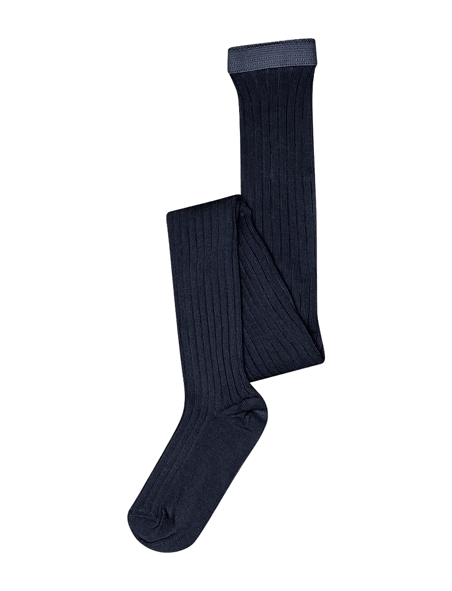 mp Denmark - Cotton rib tights - strumpbyxor - navy - 0