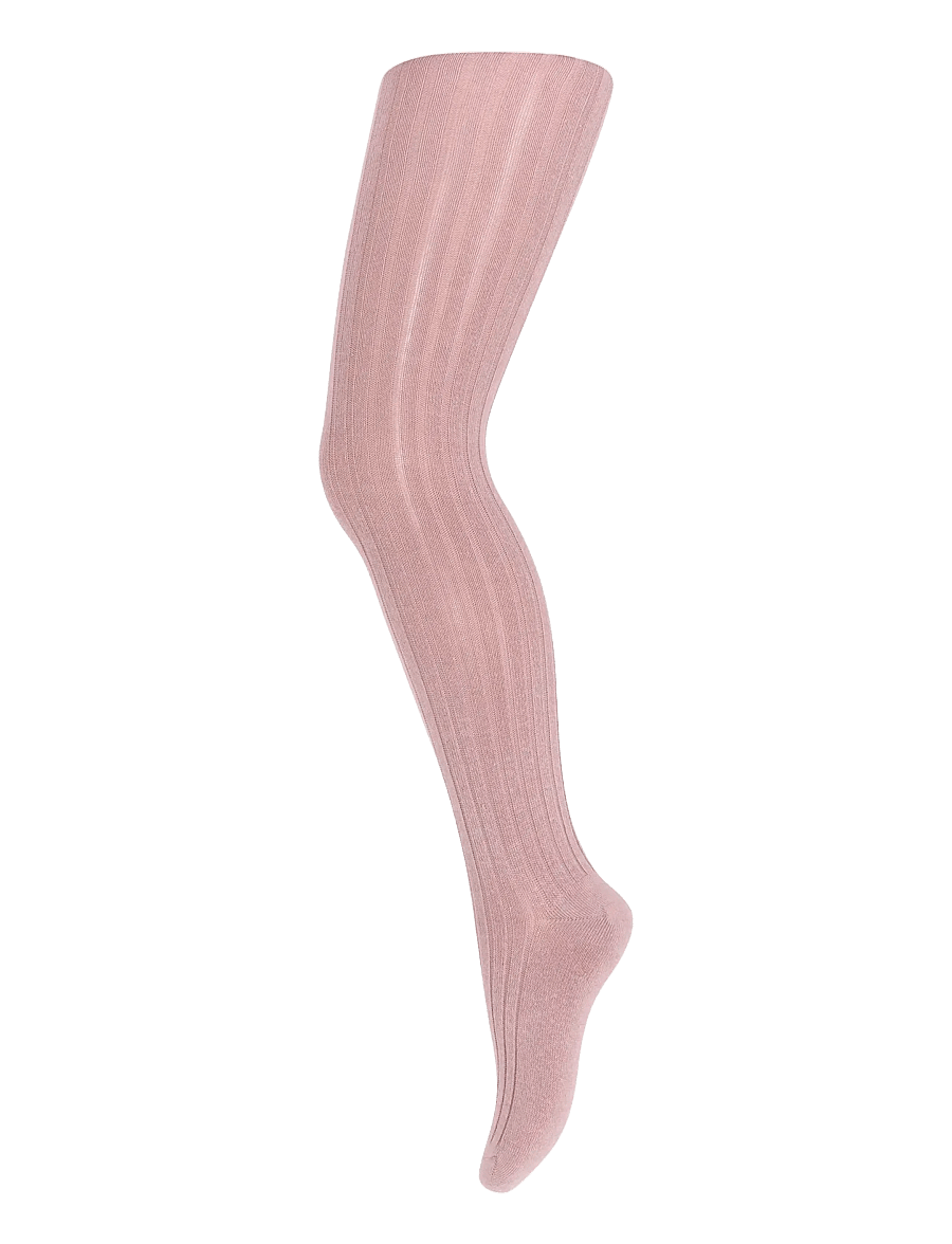 mp Denmark - Cotton rib tights - strumpfhosen - rose grey - 0
