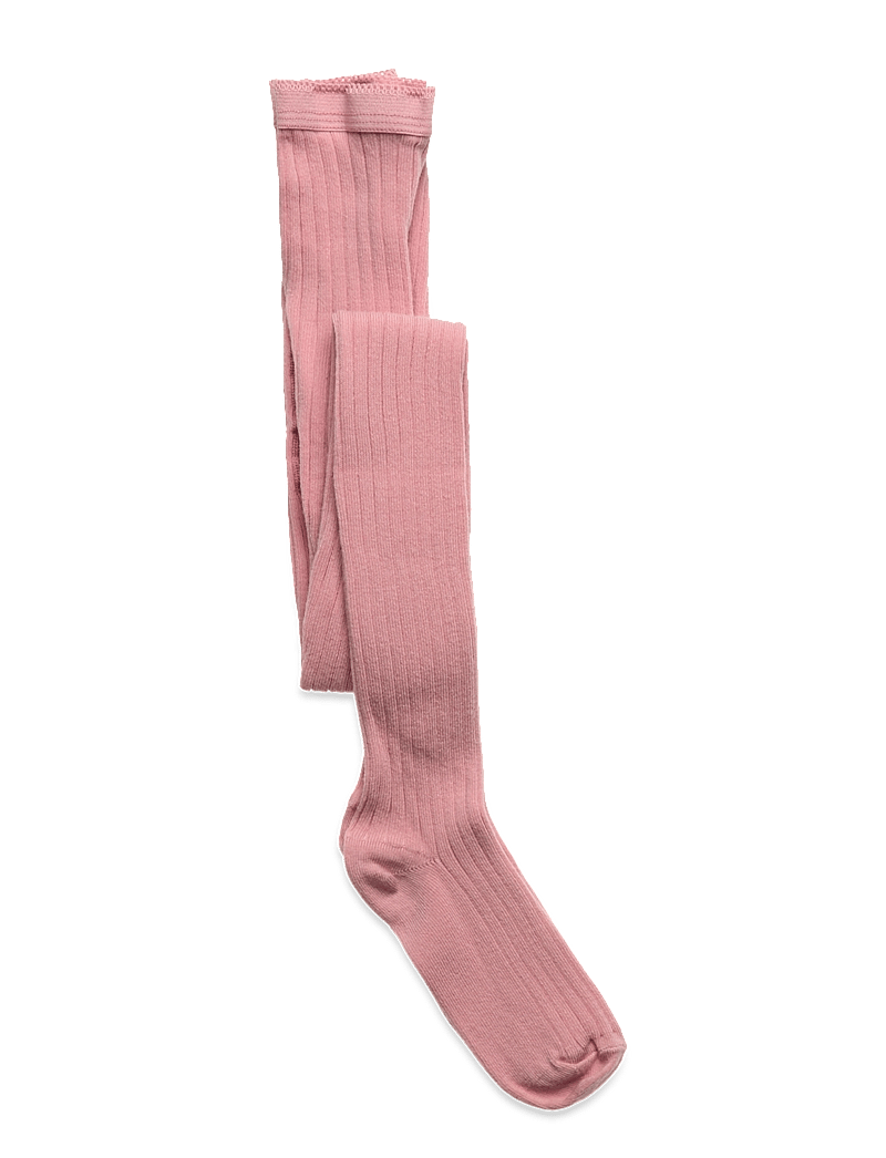 mp Denmark - Cotton rib tights - strumpbyxor - silver pink - 0