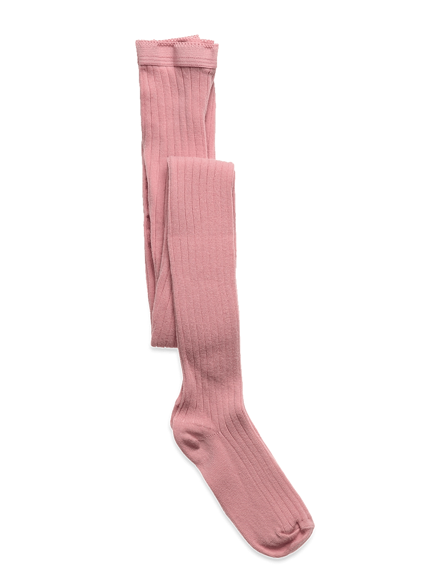 mp Denmark - Cotton rib tights - strumpfhosen - silver pink - 0