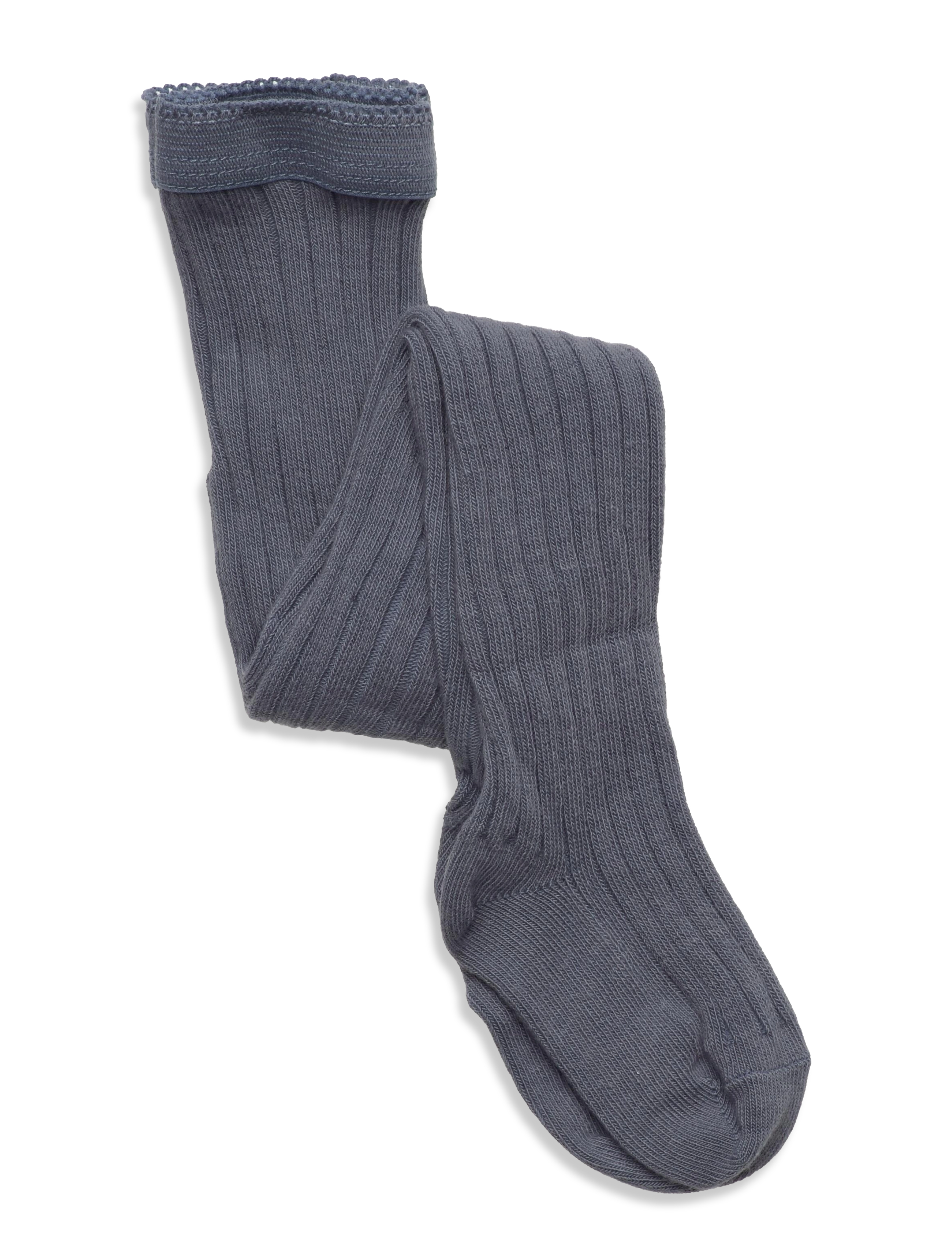 mp Denmark Cotton rib tights - Strømper & Strømpebukser - STONE BLUE / blue