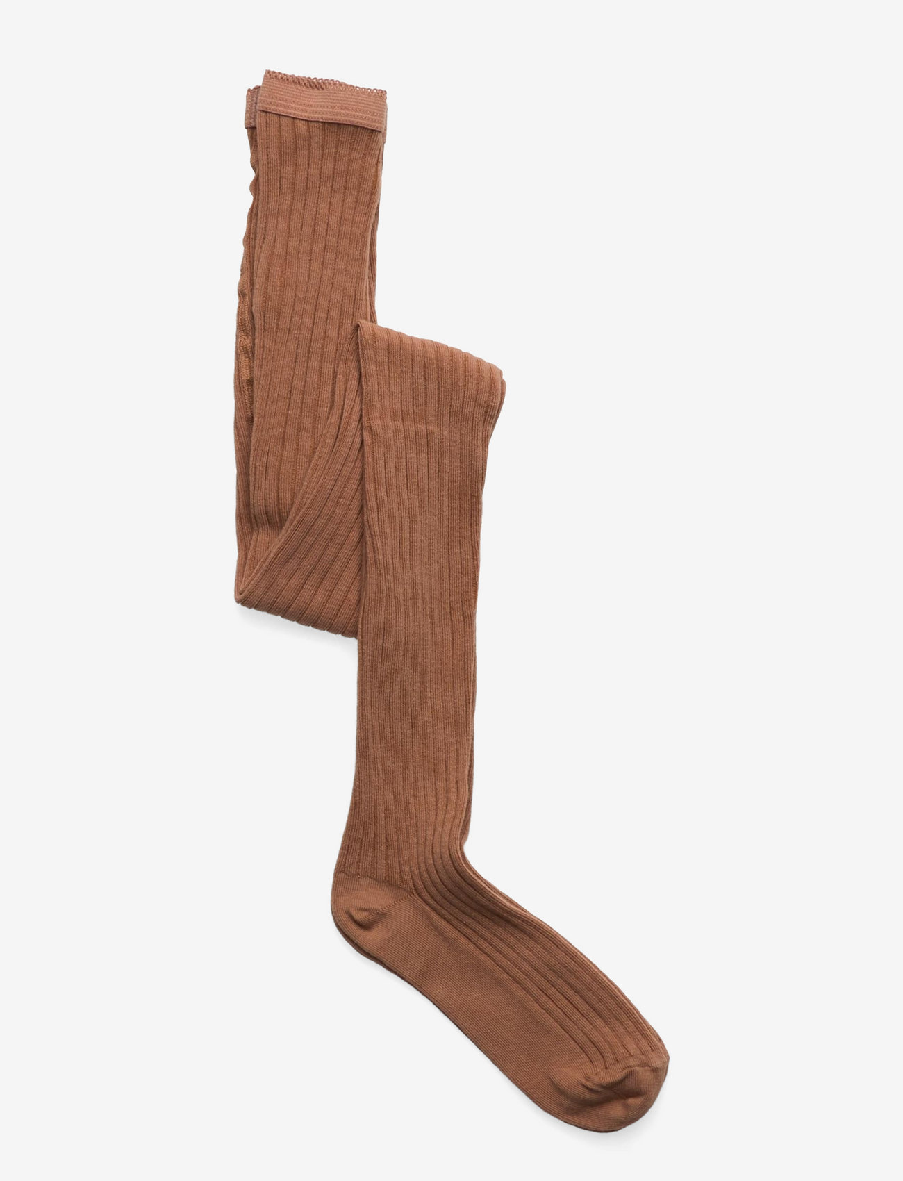 mp Denmark - Cotton rib tights - gode sommertilbud - tawny brown - 0