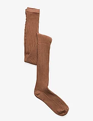 mp Denmark - Cotton rib tights - tights - tawny brown - 0