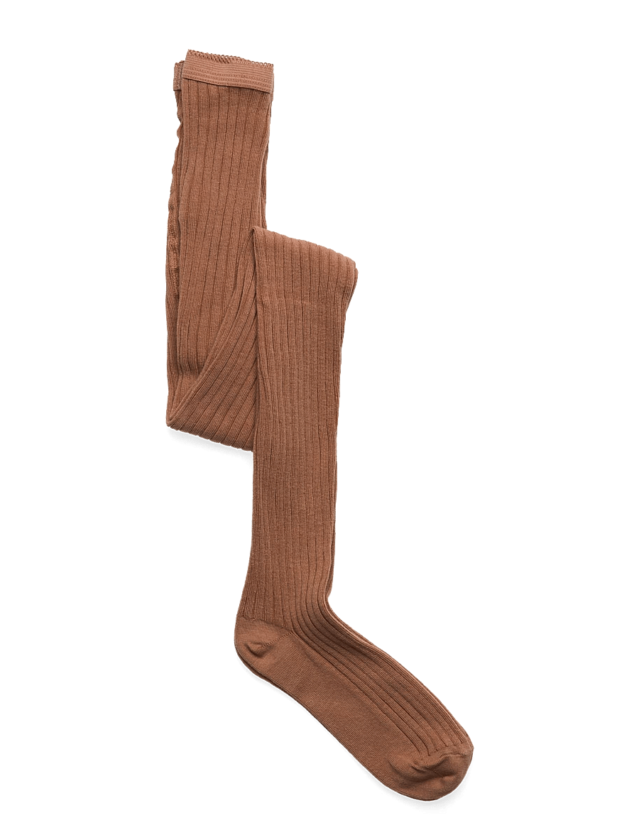 mp Denmark - Cotton rib tights - strumpbyxor - tawny brown - 0