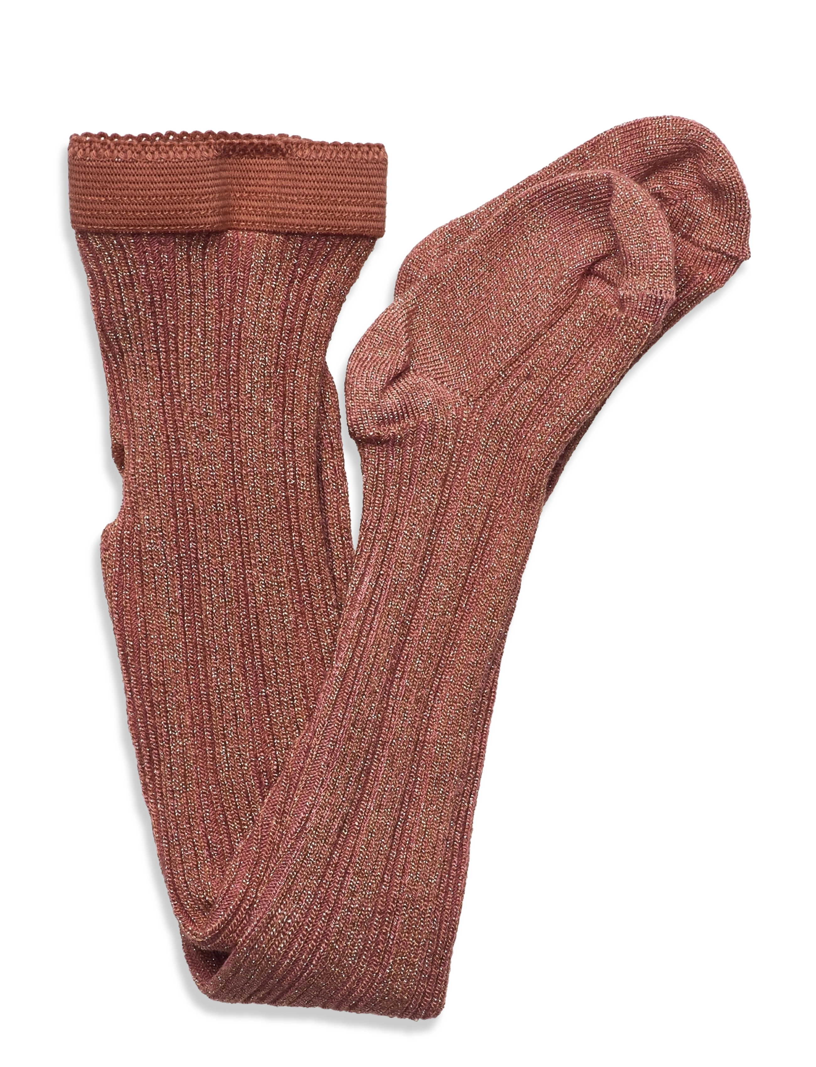 mp Denmark Celosia glitter tights - Kläder - COPPER BROWN / brown