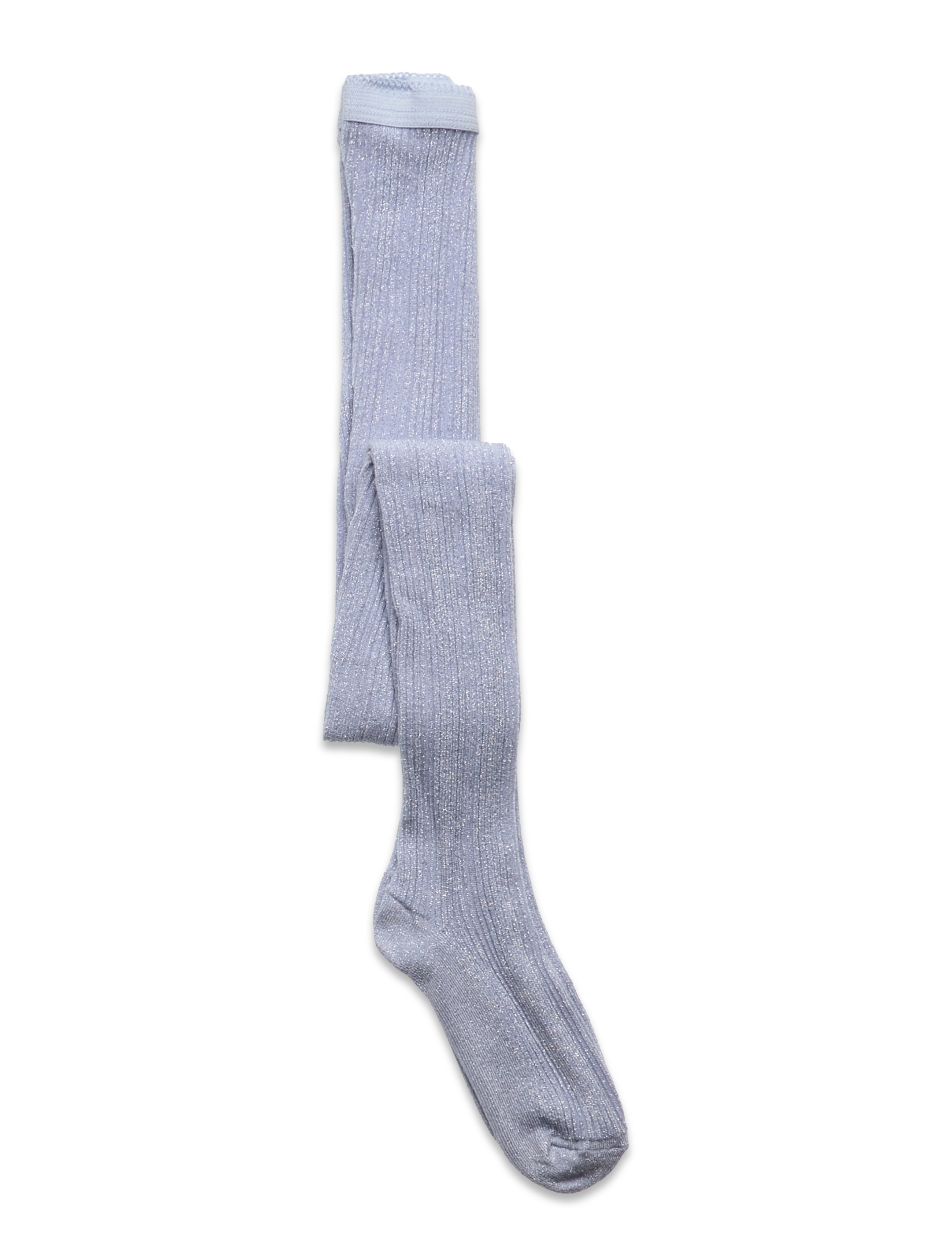 mp Denmark Celosia Glitter Tights, Børn, Ribstrikkede Glitter Strømpebukser, Blå, Str: 56/62