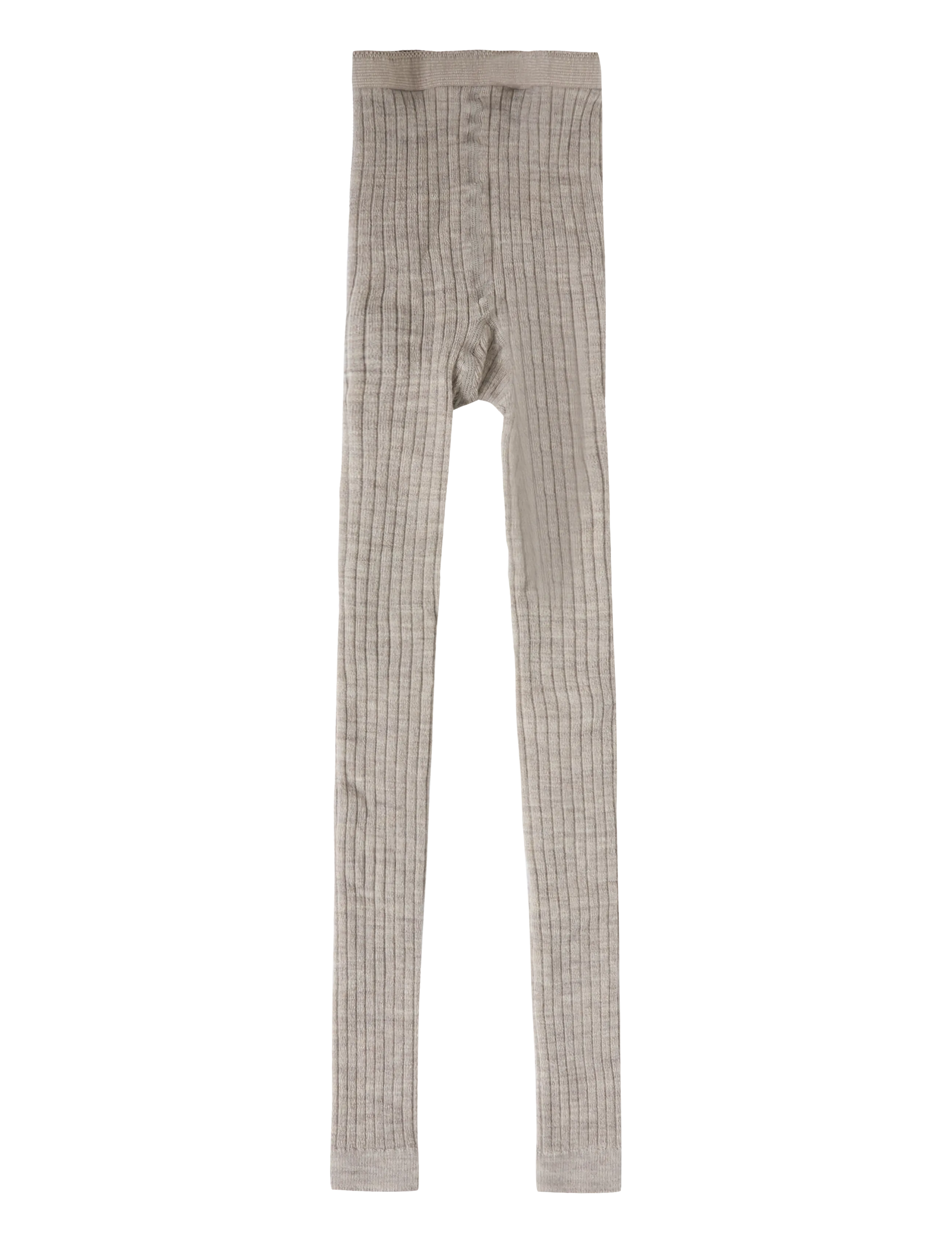 mp Denmark Wool rib leggings - Hosen - LIGHT BROWN MELANGE / beige