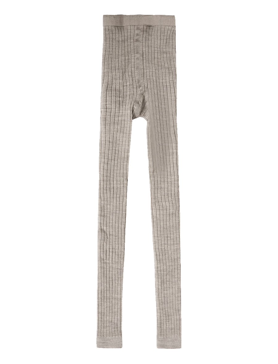 mp Denmark - Wool rib leggings - base layer baby - light brown melange - 0