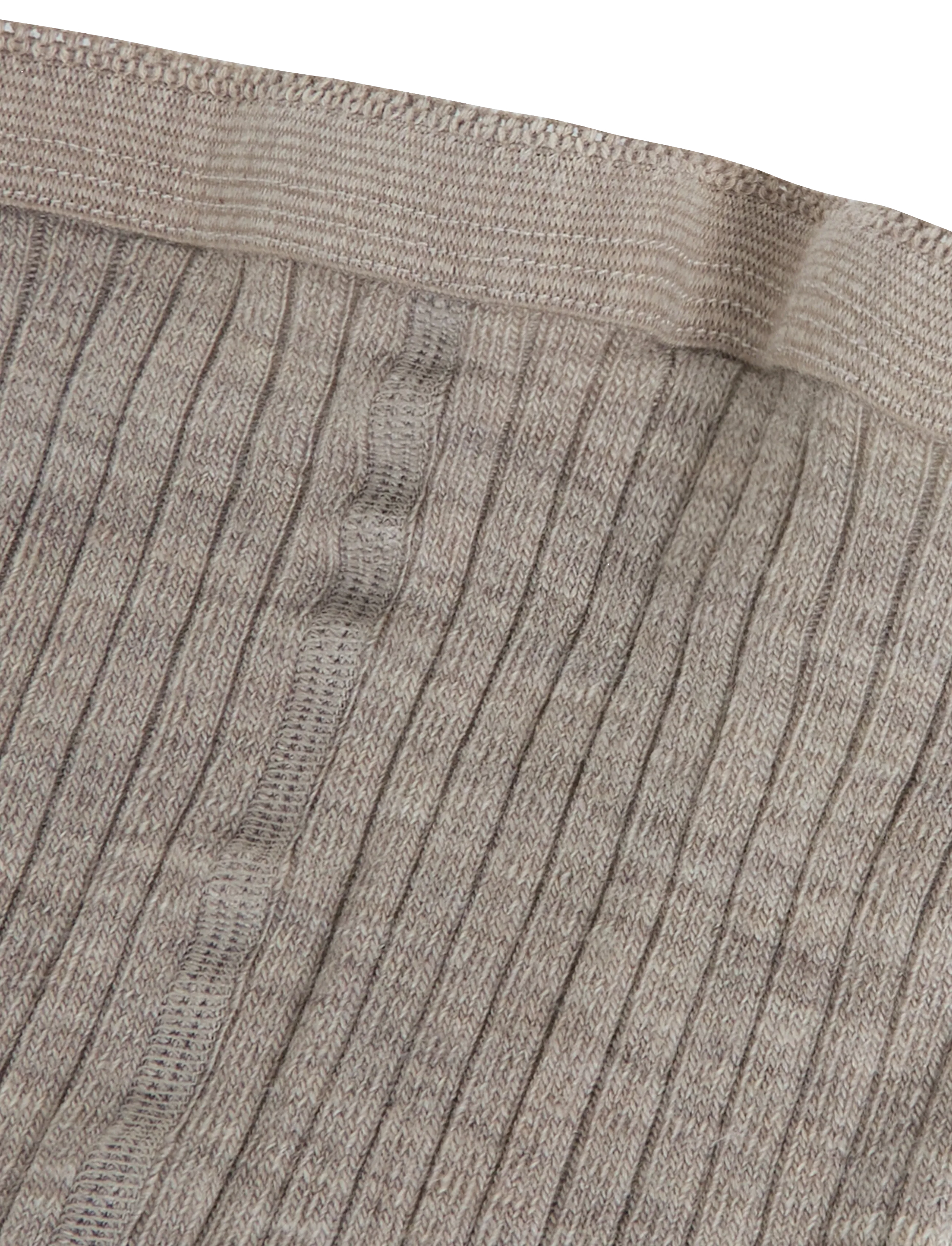mp Denmark - Wool rib leggings - base layer baby - light brown melange - 2