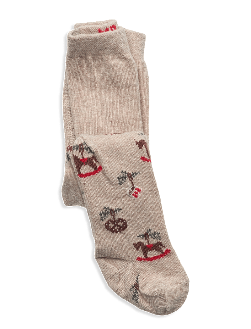 mp Denmark - Julle tights - løbetights & træningstights - beige melange - 0