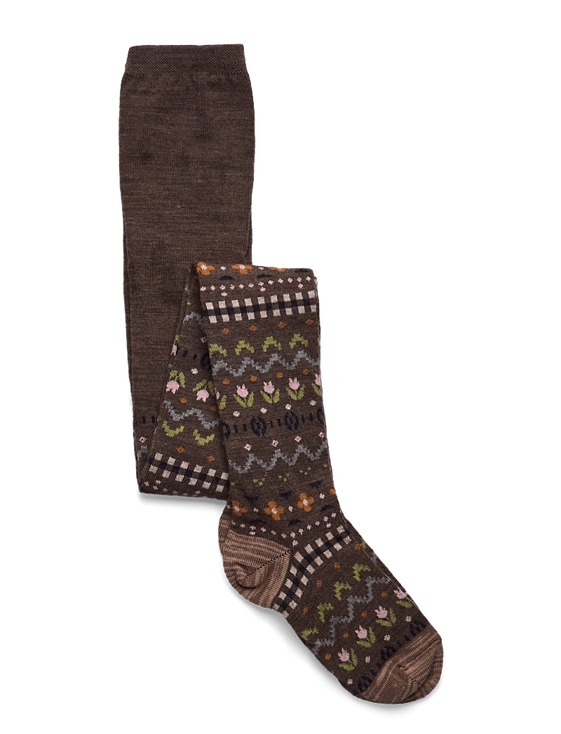 mp Denmark - Nora tights - strømpebukser - brown melange - 0