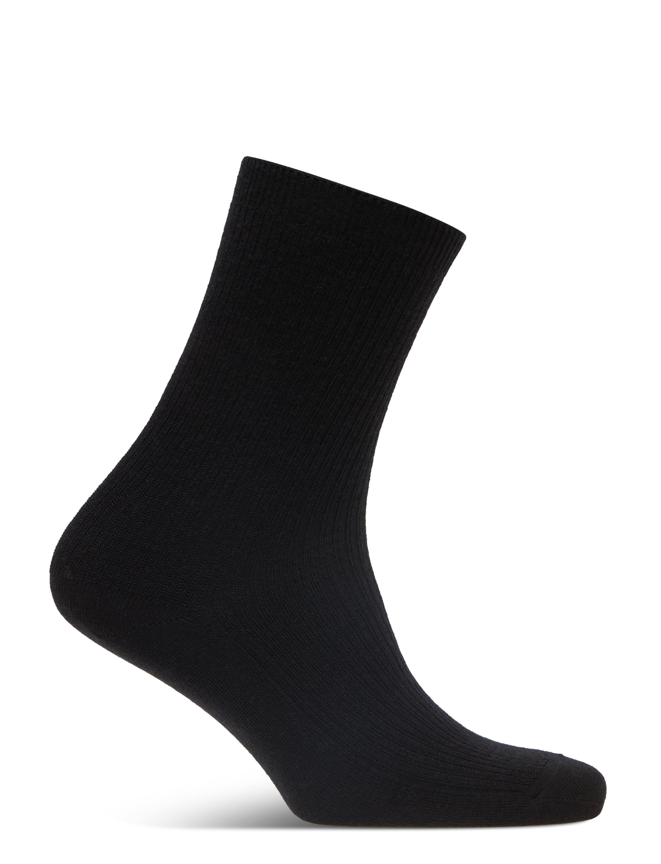 mp Denmark - Fine wool rib socks - everyday style - black - 1